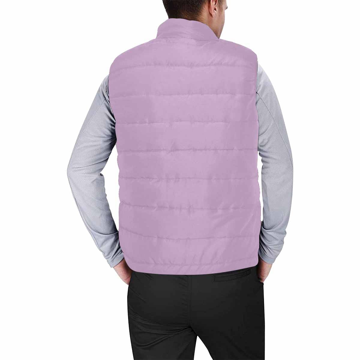 Lilac Purple Men's Padded Vest featuring a quilted design and zipper closure, perfect for layering in cool weather.