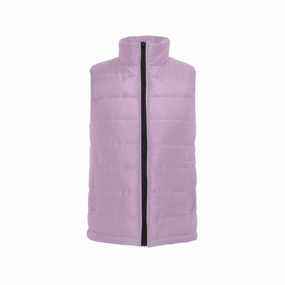 Lilac Purple Men's Padded Vest featuring a quilted design and zipper closure, perfect for layering in cool weather.