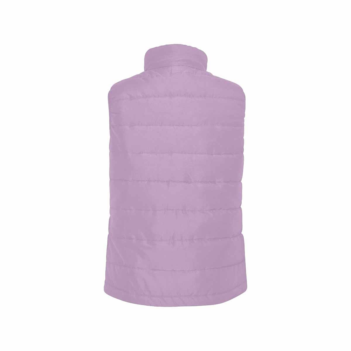 Lilac Purple Men's Padded Vest featuring a quilted design and zipper closure, perfect for layering in cool weather.