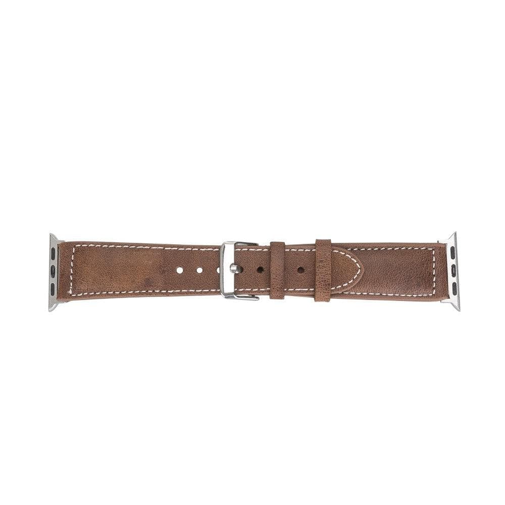 Lincoln Classic Apple Watch Leather Strap in premium full-grain leather with stainless steel buckle, showcasing its elegant design and craftsmanship.