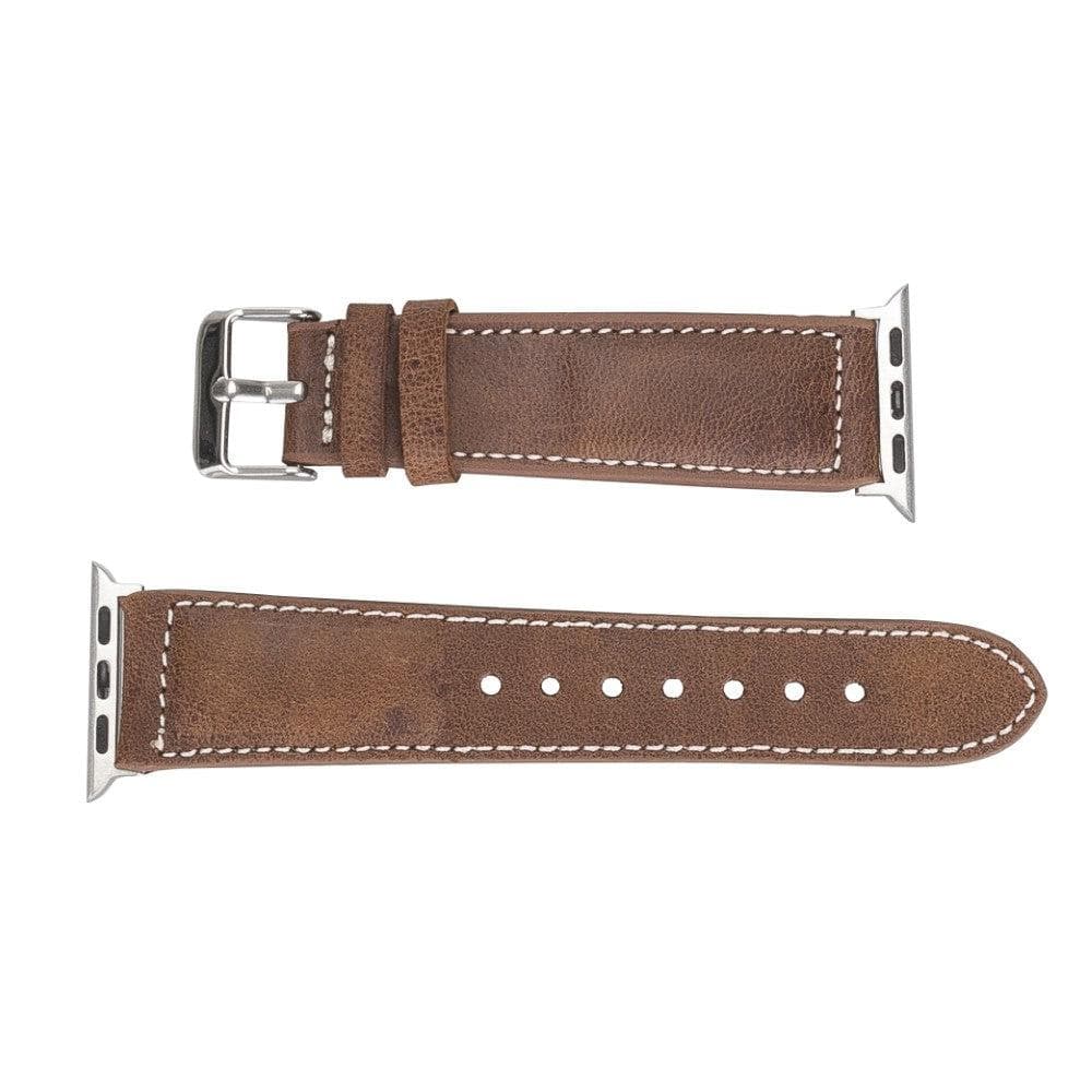 Lincoln Classic Apple Watch Leather Strap in premium full-grain leather with stainless steel buckle, showcasing its elegant design and craftsmanship.