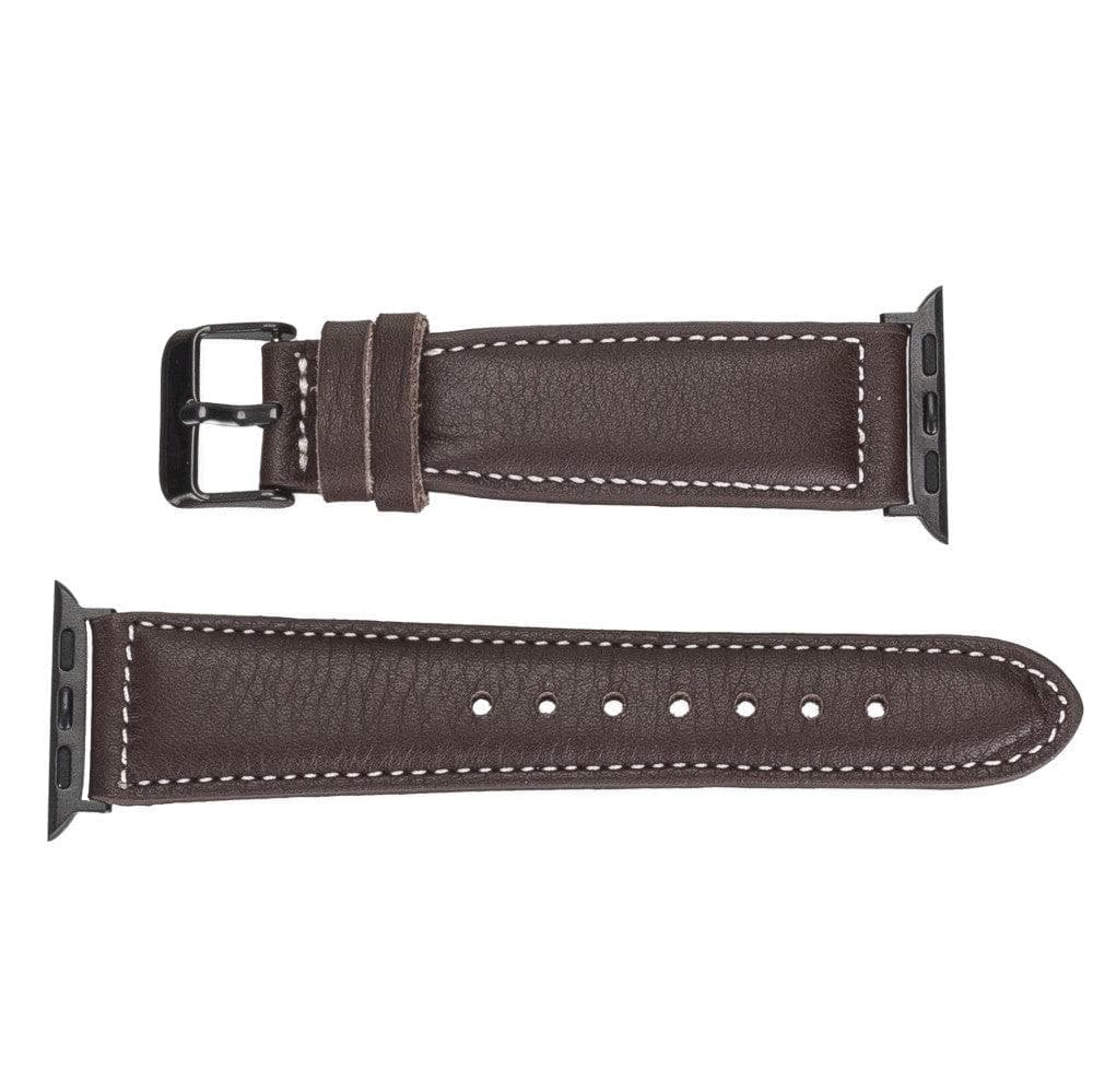 Lincoln Classic Apple Watch Leather Strap in premium full-grain leather with stainless steel buckle, showcasing its elegant design and craftsmanship.