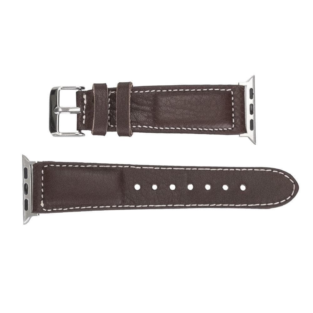 Lincoln Classic Apple Watch Leather Strap in premium full-grain leather with stainless steel buckle, showcasing its elegant design and craftsmanship.