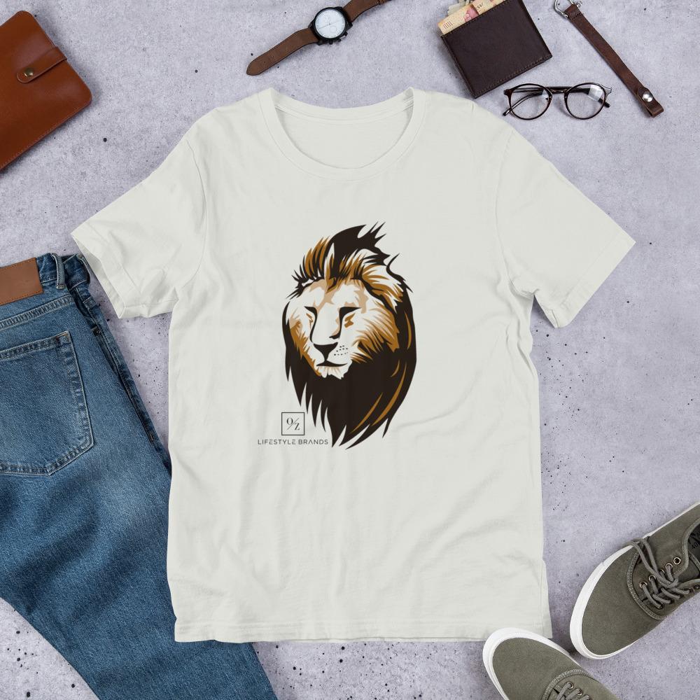 A stylish Lion Silhouette T-Shirt featuring a bold lion design, made from soft and lightweight fabric, suitable for both men and women.