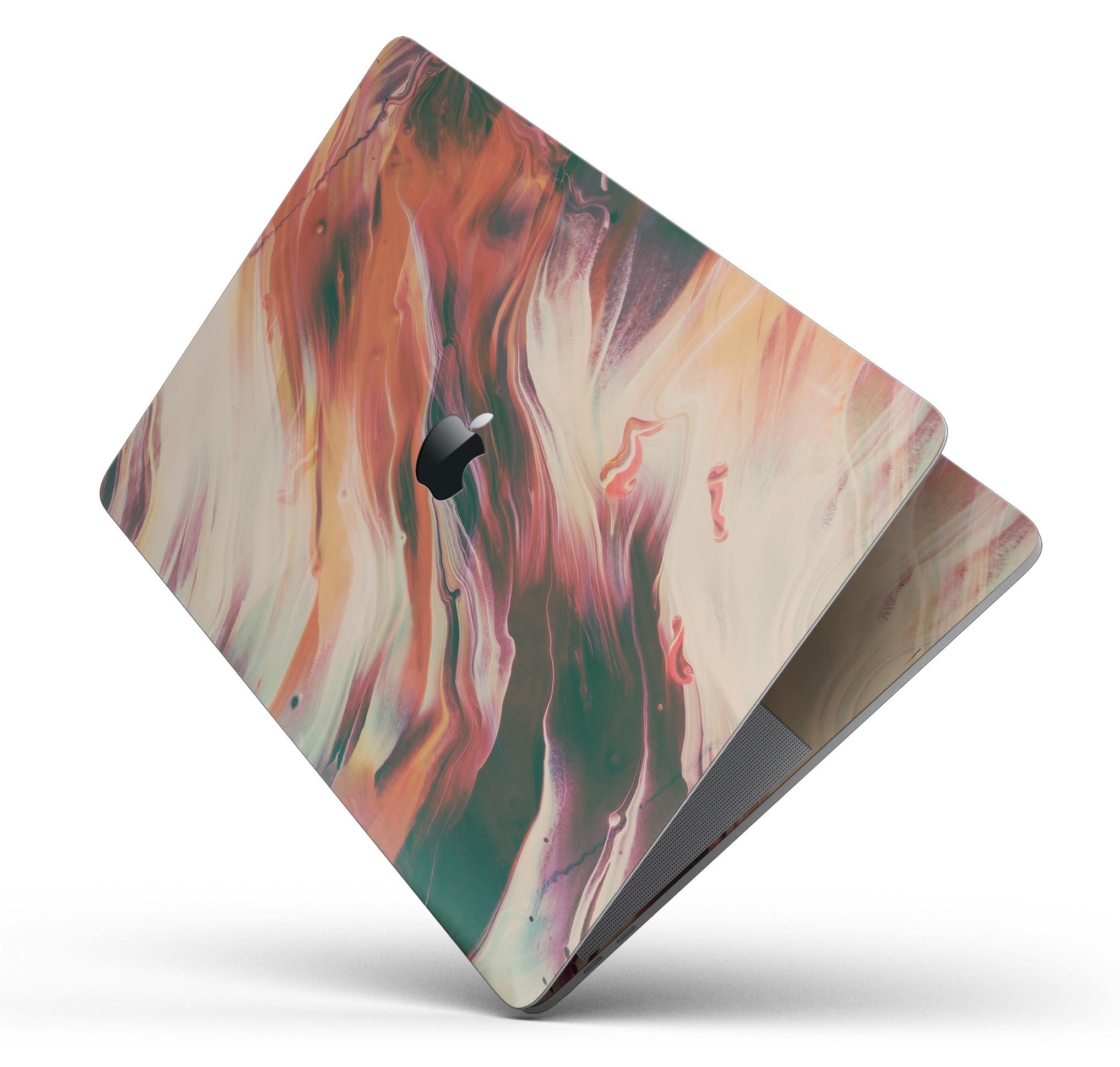 Liquid Abstract Paint Remix V1 skin decal wrap kit for MacBook, showcasing vibrant colors and a sleek design.