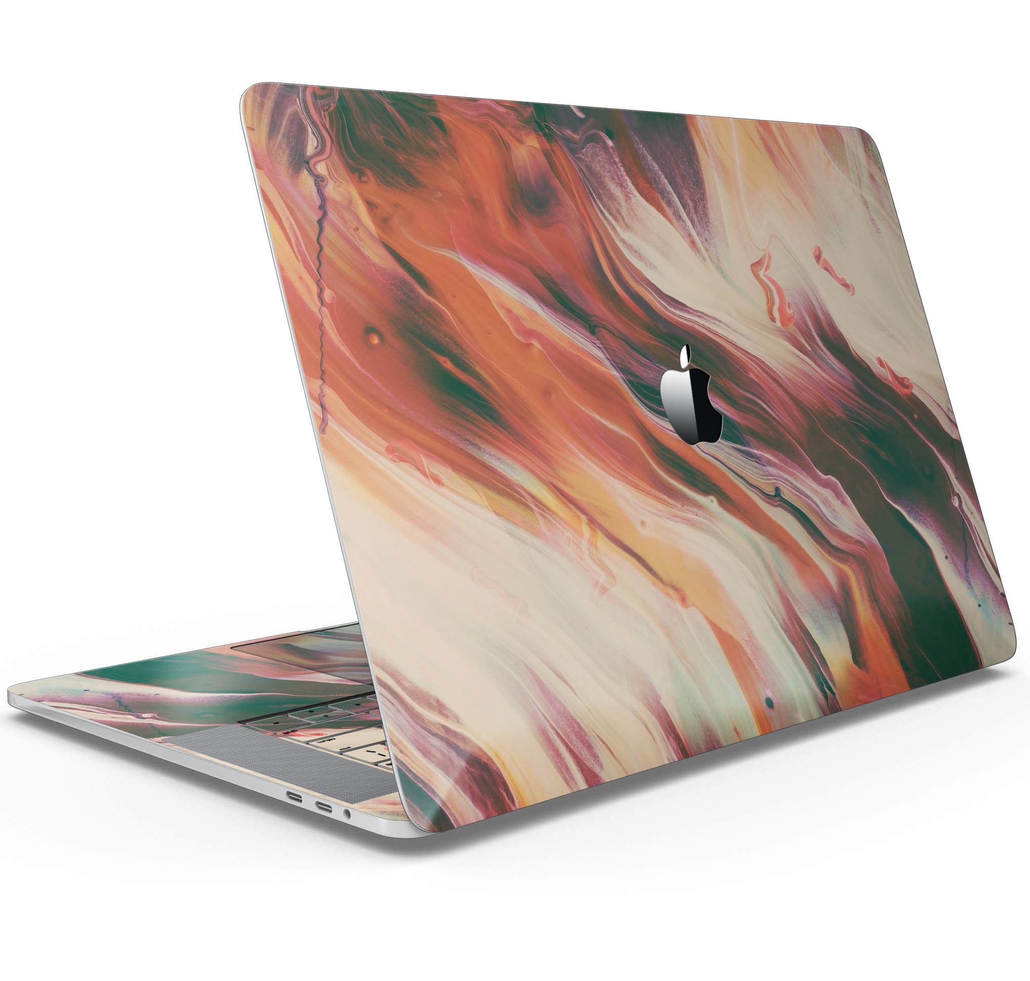 Liquid Abstract Paint Remix V1 skin decal wrap kit for MacBook, showcasing vibrant colors and a sleek design.