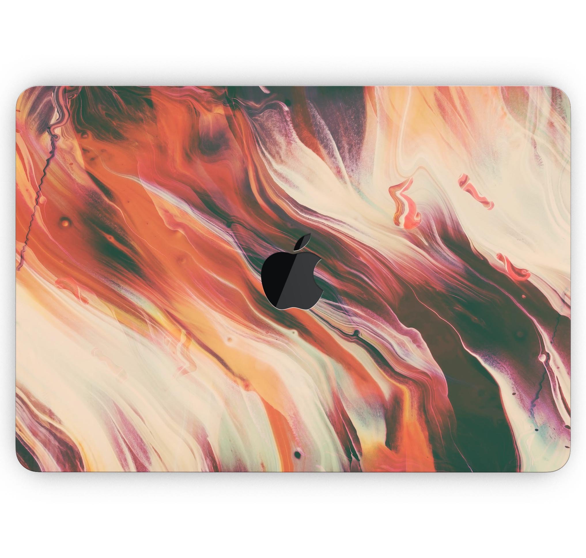 Liquid Abstract Paint Remix V1 skin decal wrap kit for MacBook, showcasing vibrant colors and a sleek design.