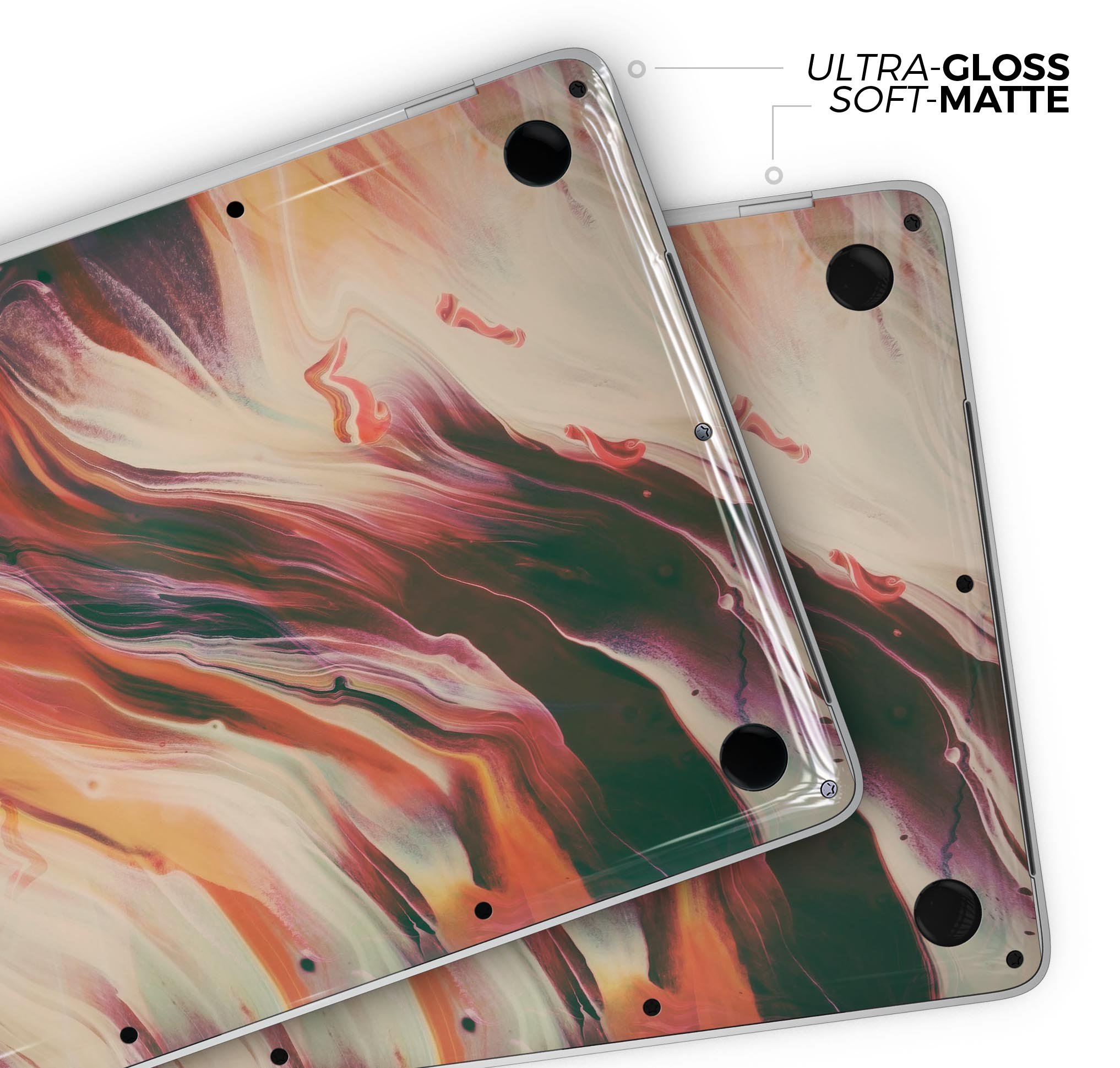 Liquid Abstract Paint Remix V1 skin decal wrap kit for MacBook, showcasing vibrant colors and a sleek design.