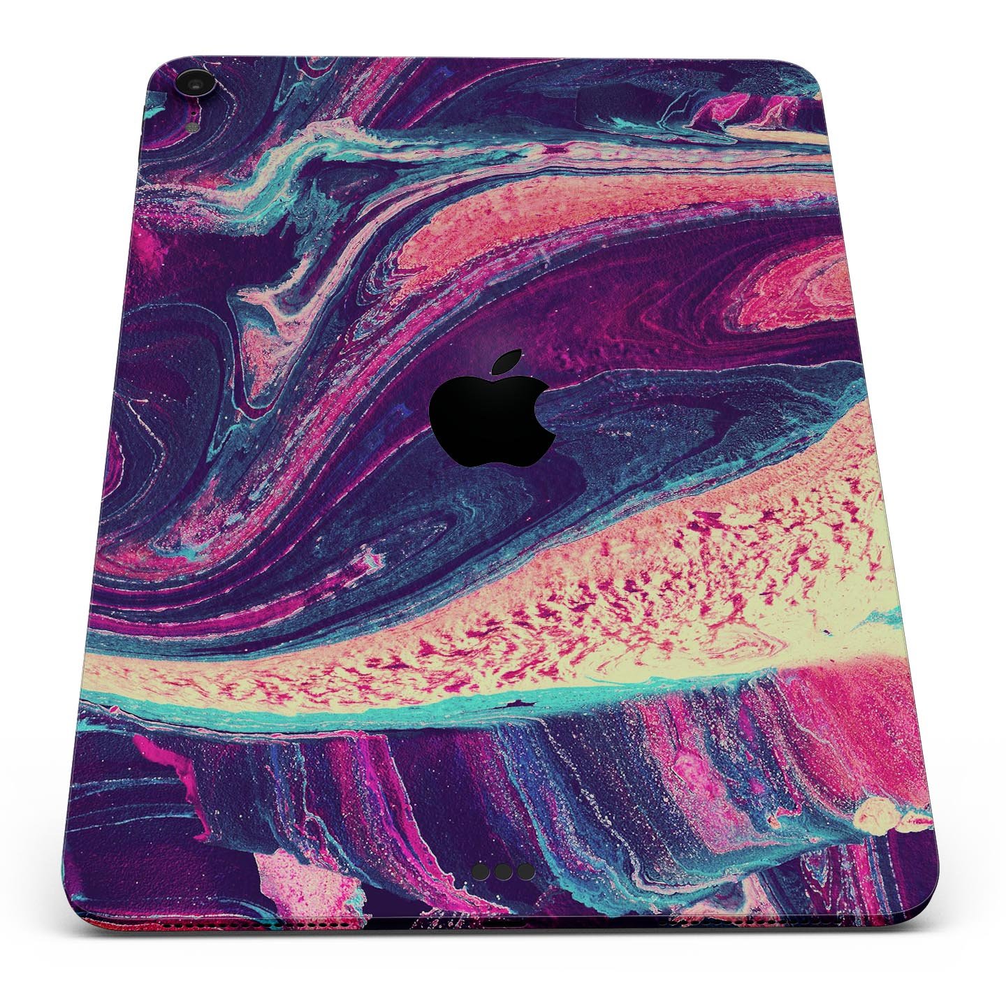 Liquid Abstract Paint Remix V15 skin decal for Apple devices, showcasing vibrant colors and a sleek design.