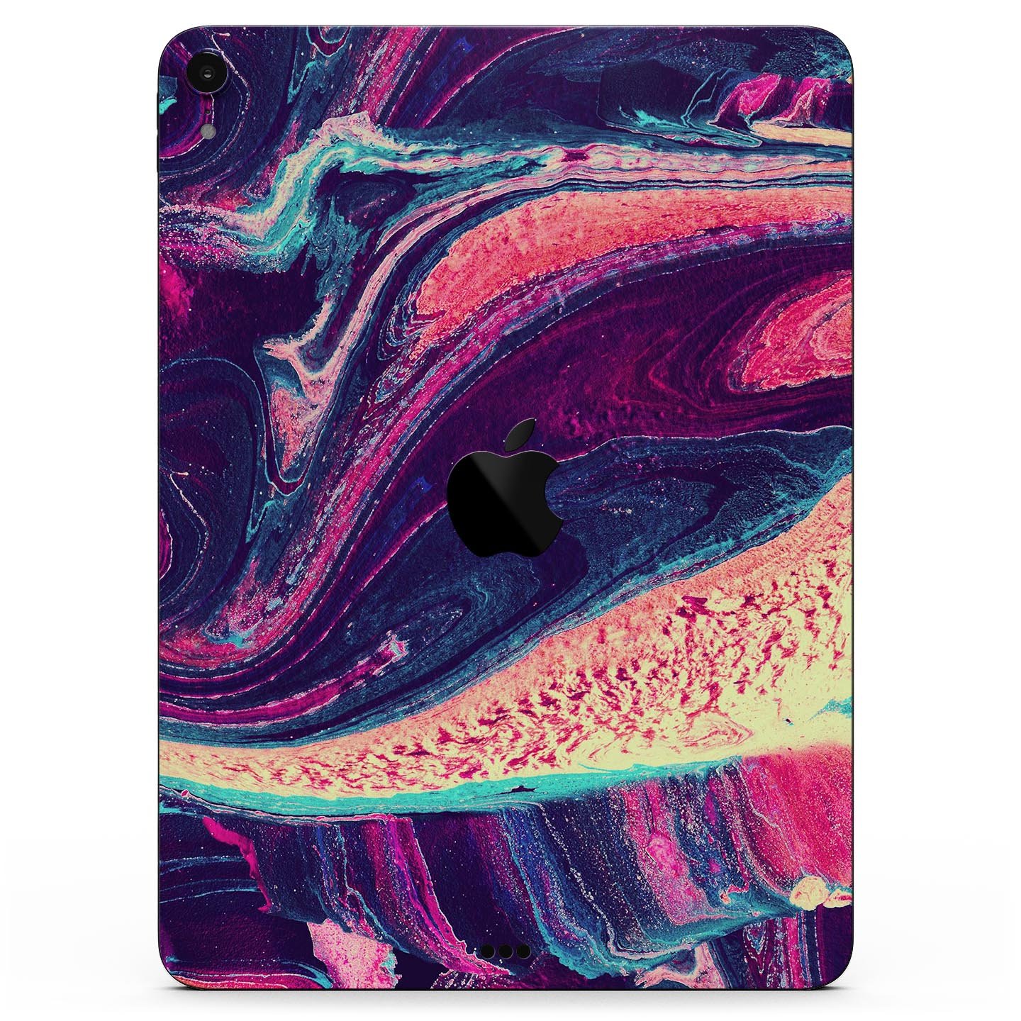 Liquid Abstract Paint Remix V15 skin decal for Apple devices, showcasing vibrant colors and a sleek design.