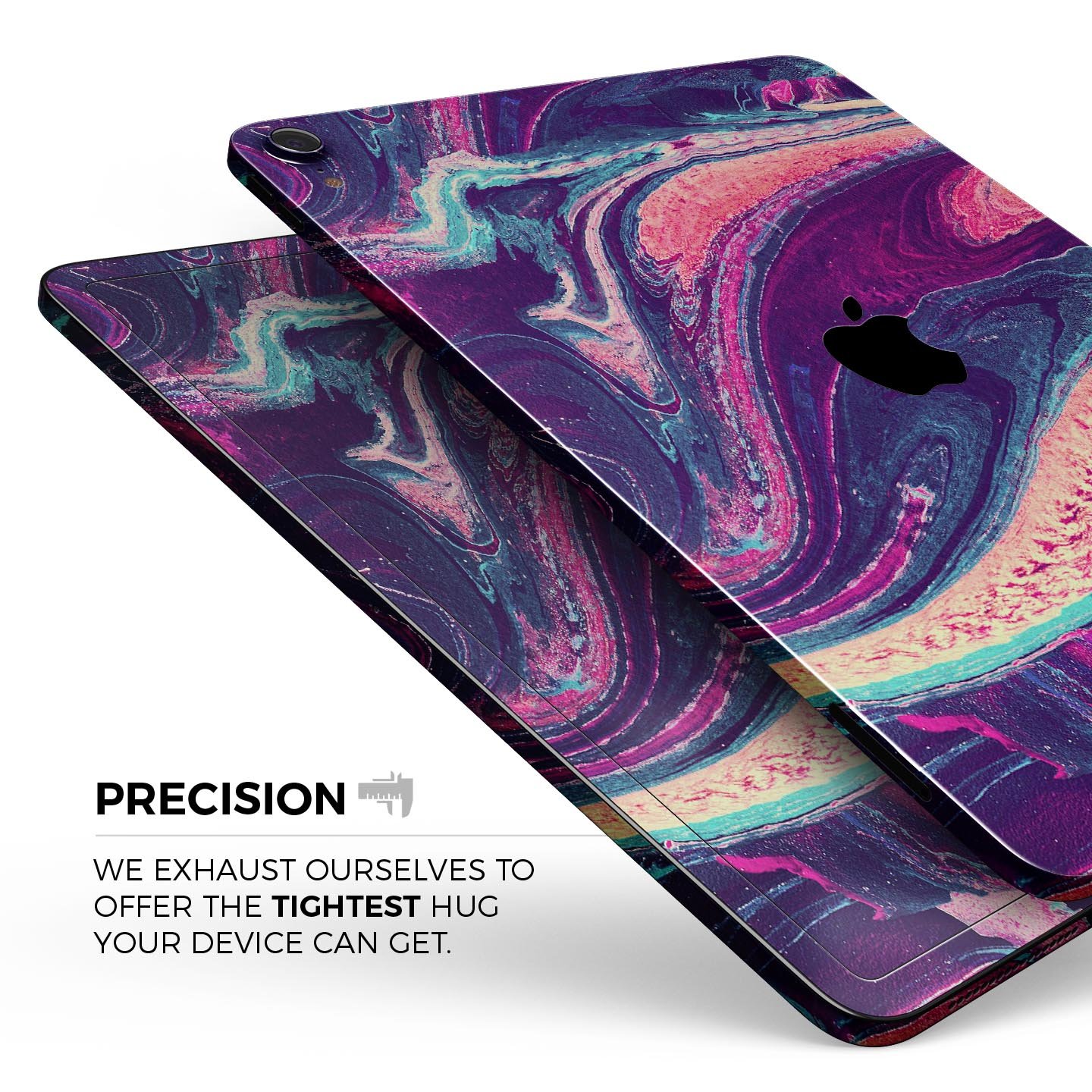 Liquid Abstract Paint Remix V15 skin decal for Apple devices, showcasing vibrant colors and a sleek design.