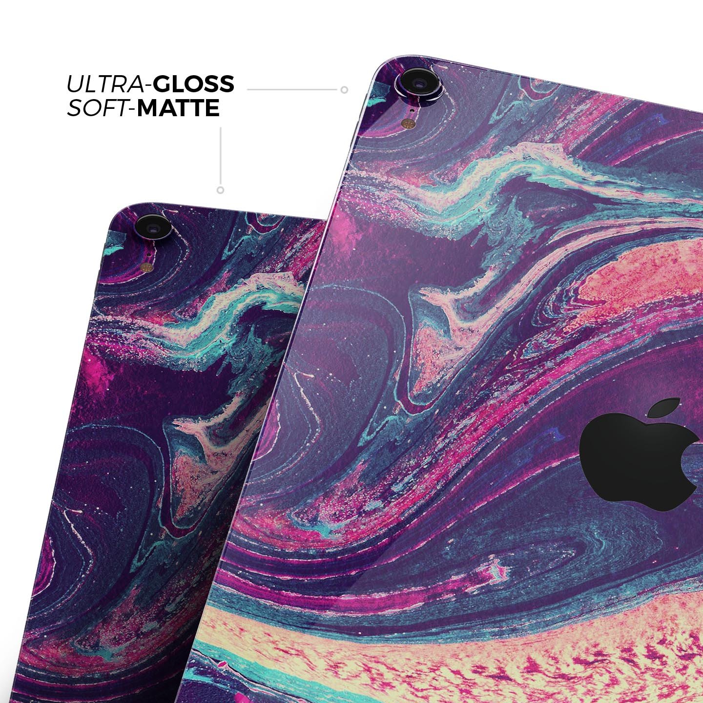 Liquid Abstract Paint Remix V15 skin decal for Apple devices, showcasing vibrant colors and a sleek design.