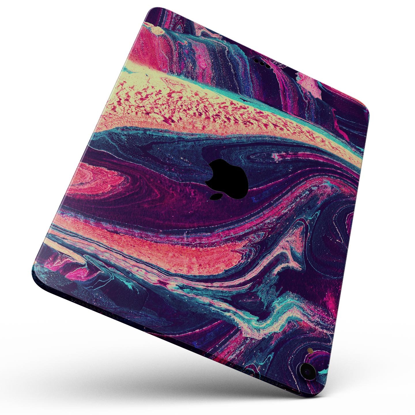 Liquid Abstract Paint Remix V15 skin decal for Apple devices, showcasing vibrant colors and a sleek design.