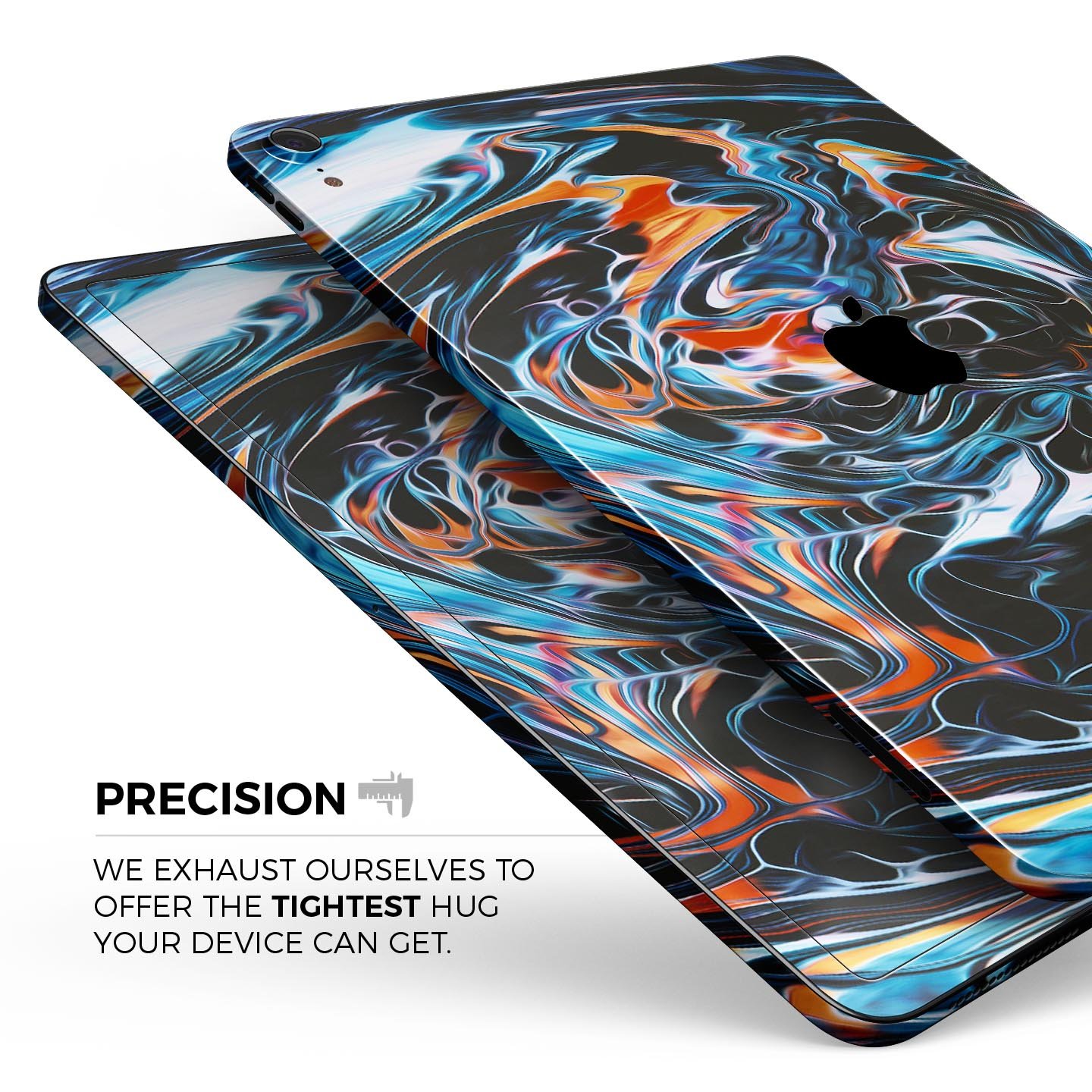 Liquid Abstract Paint Remix V2 skin decal for Apple device, showcasing vibrant abstract design and premium 3M material.