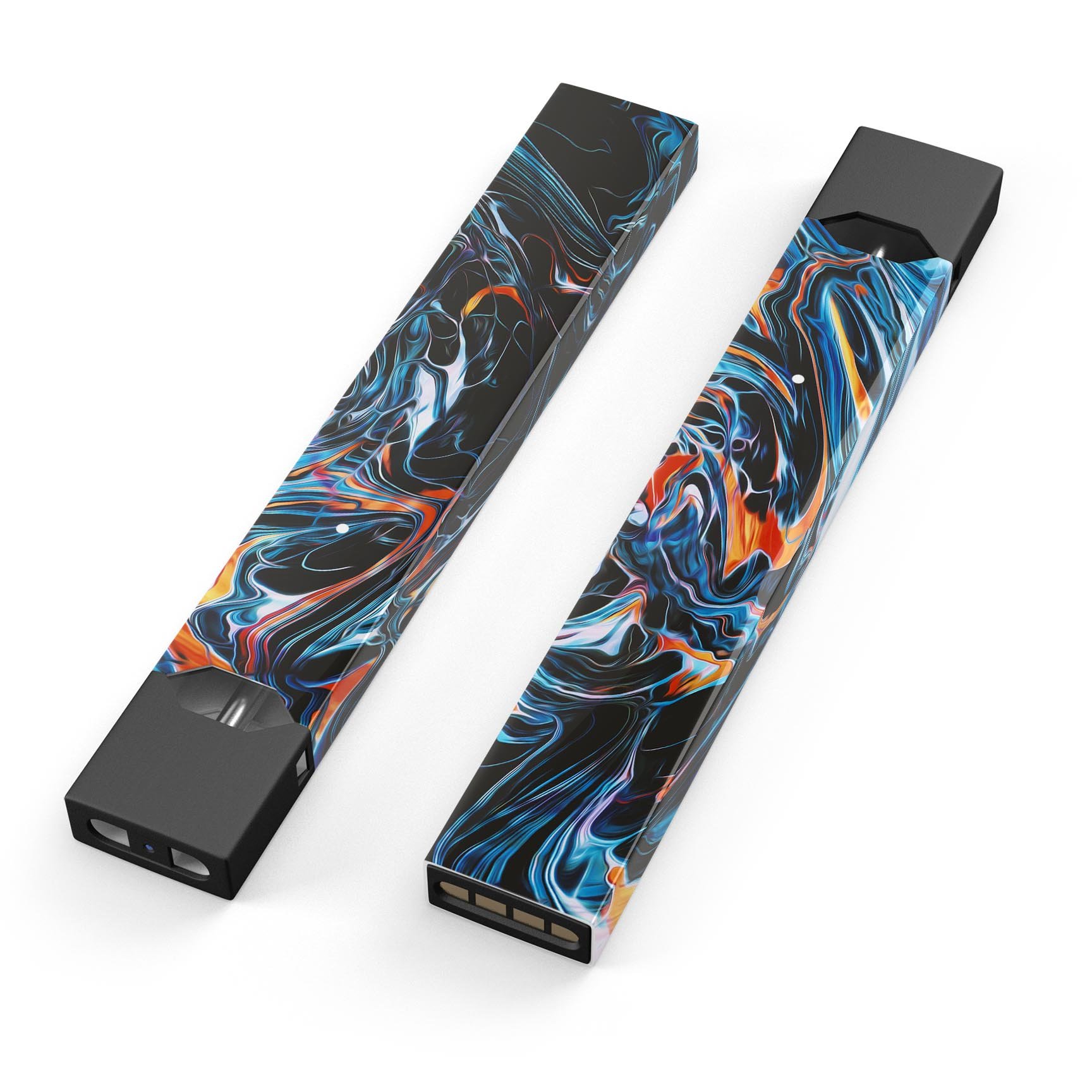 Liquid Abstract Paint Remix V2 skin-wrap for JUUL device, showcasing vibrant abstract design and protective features.