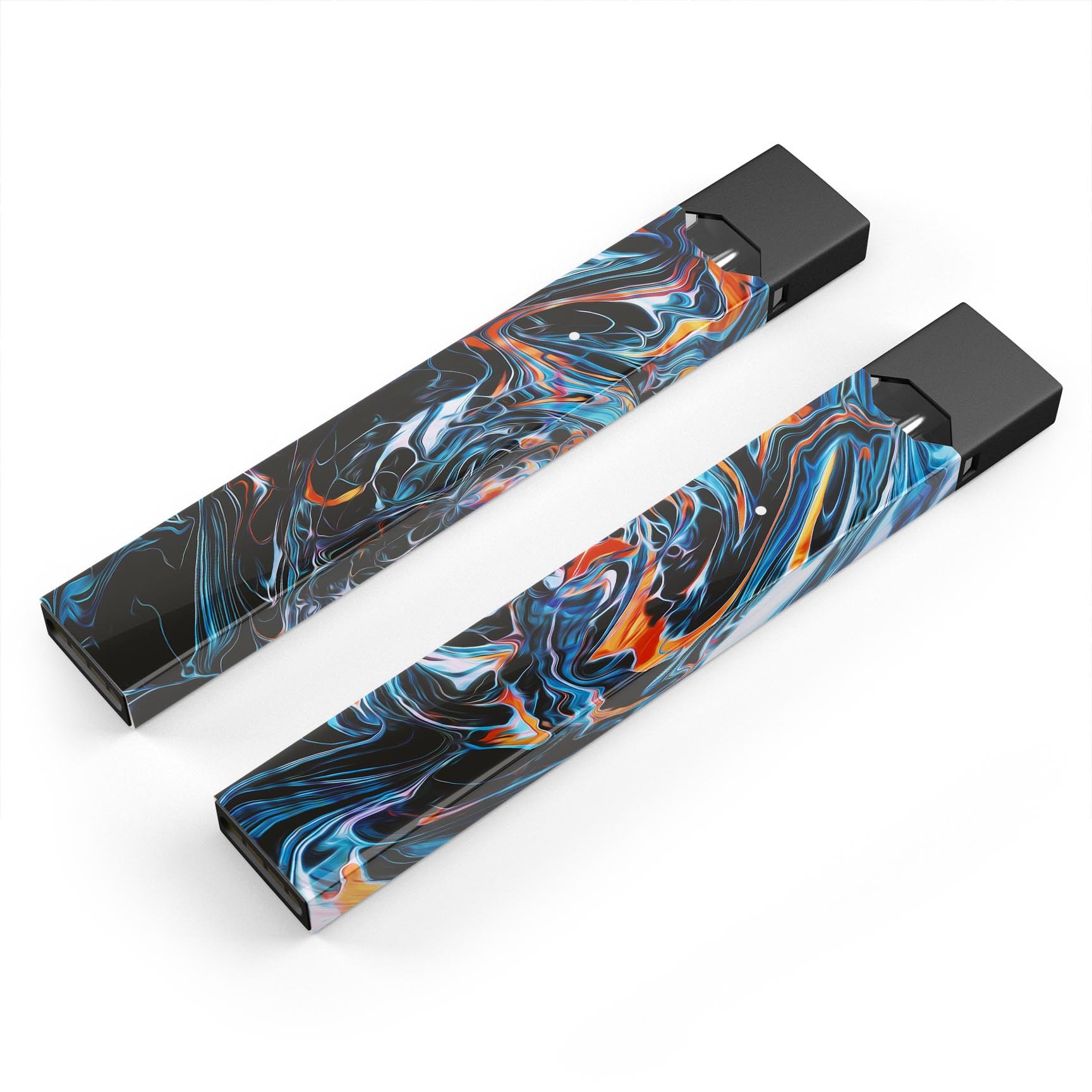 Liquid Abstract Paint Remix V2 skin-wrap for JUUL device, showcasing vibrant abstract design and protective features.