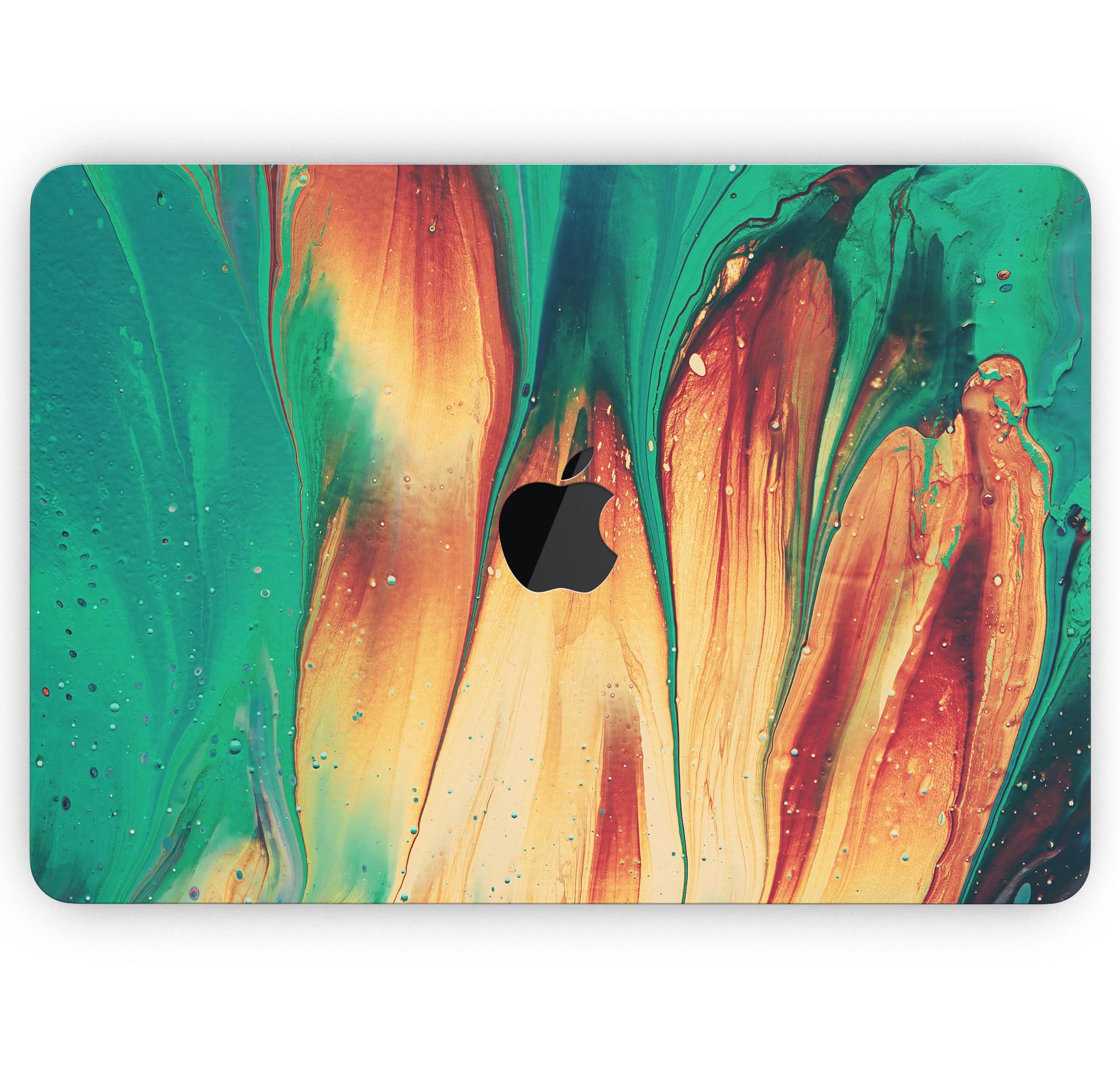 Liquid Abstract Paint Remix V20 skin decal wrap kit for MacBook, showcasing vibrant colors and a sleek design.