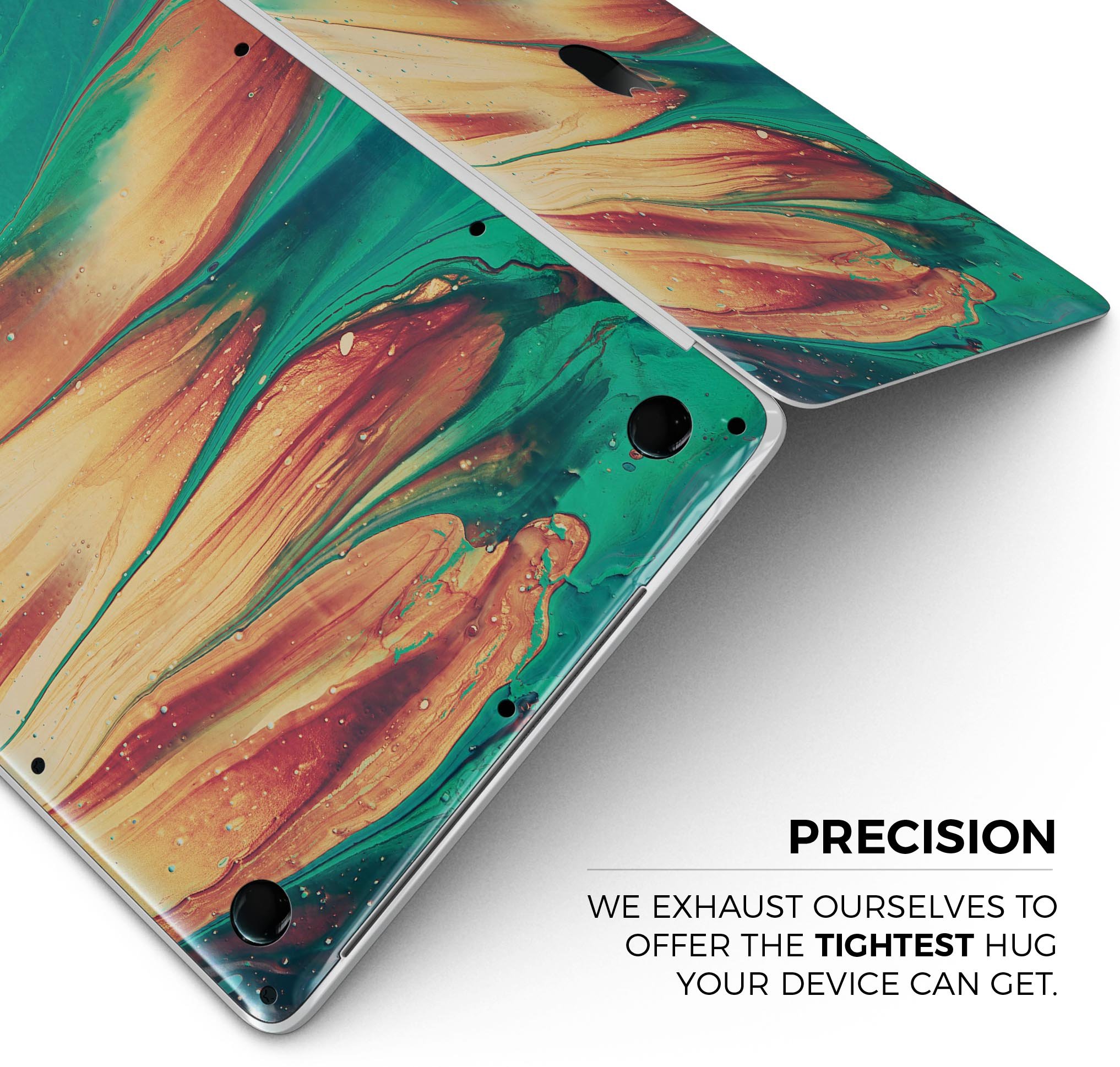 Liquid Abstract Paint Remix V20 skin decal wrap kit for MacBook, showcasing vibrant colors and a sleek design.