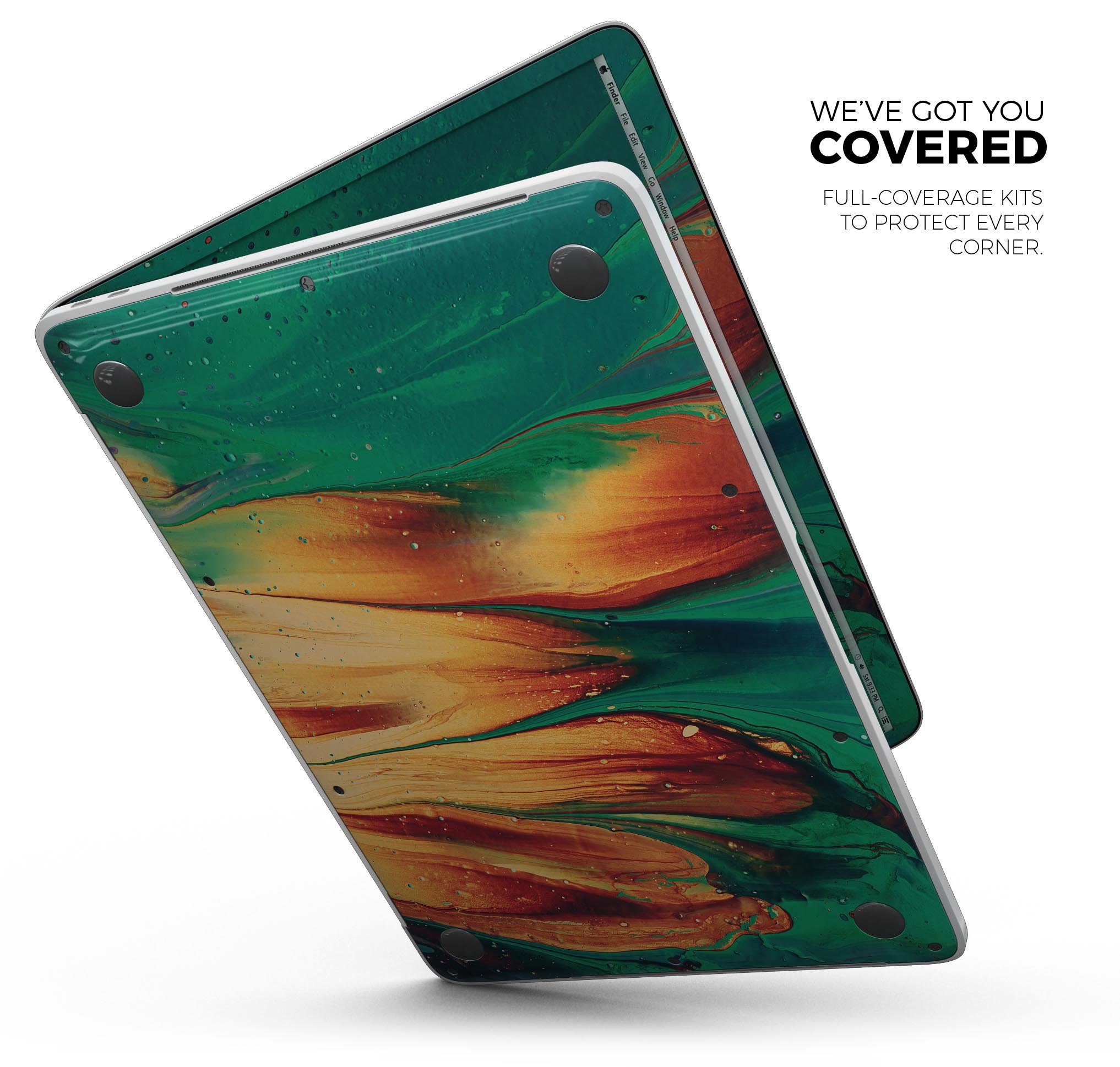 Liquid Abstract Paint Remix V20 skin decal wrap kit for MacBook, showcasing vibrant colors and a sleek design.