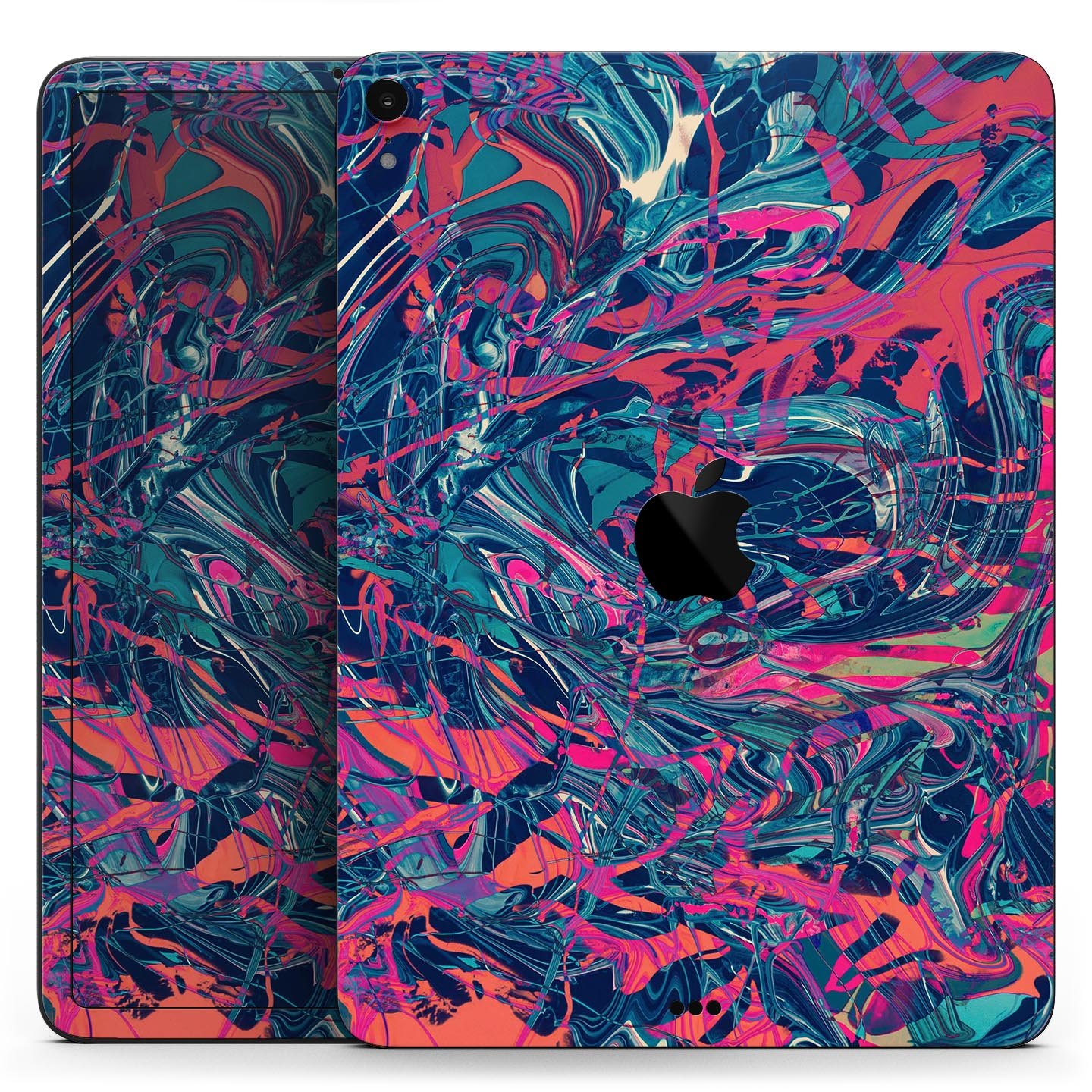 Liquid Abstract Paint Remix V25 full body skin decal for Apple devices, showcasing vibrant colors and a sleek design.