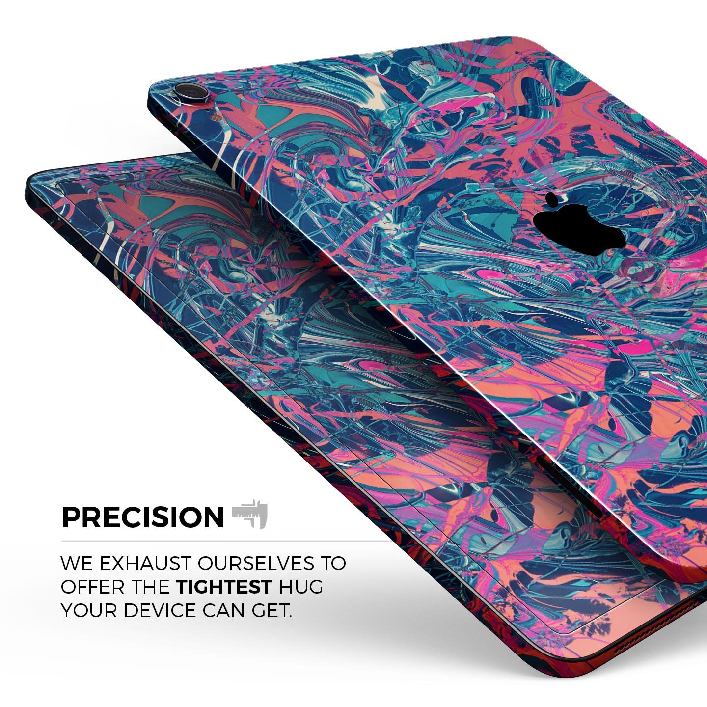 Liquid Abstract Paint Remix V25 full body skin decal for Apple devices, showcasing vibrant colors and a sleek design.