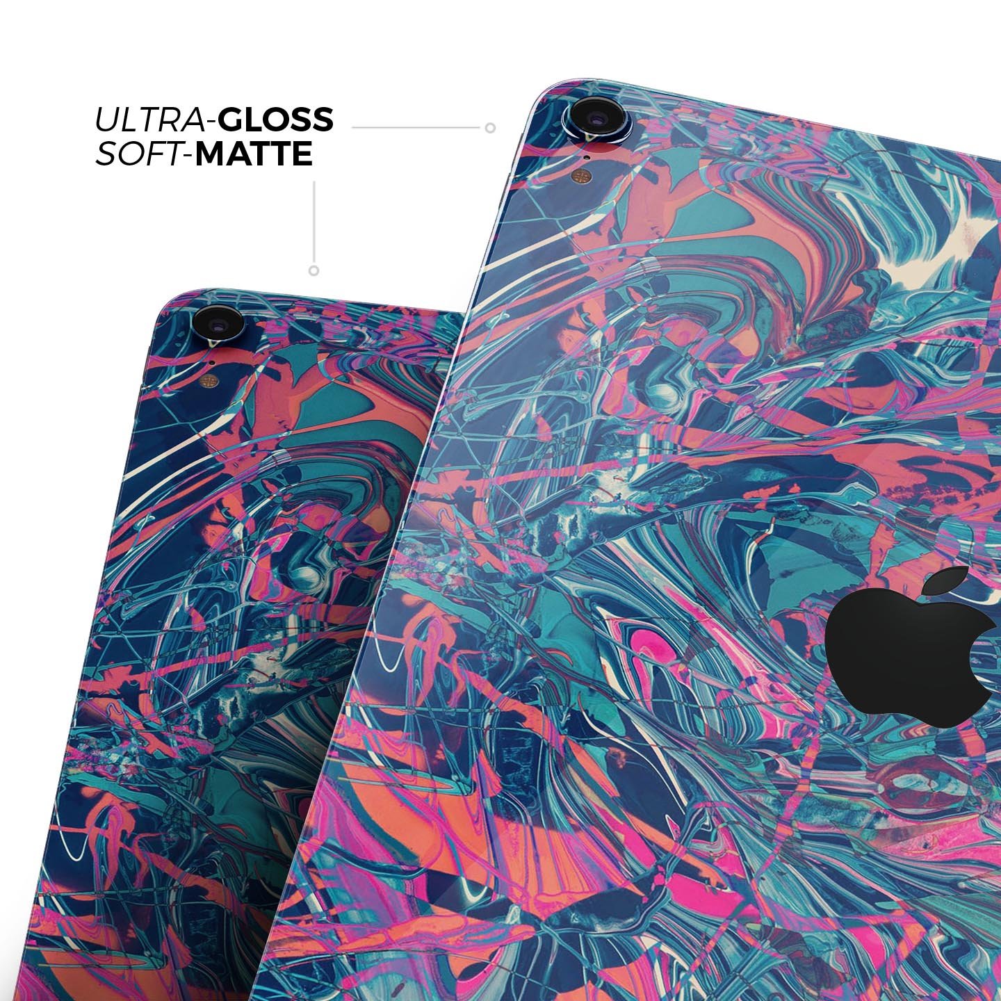 Liquid Abstract Paint Remix V25 full body skin decal for Apple devices, showcasing vibrant colors and a sleek design.