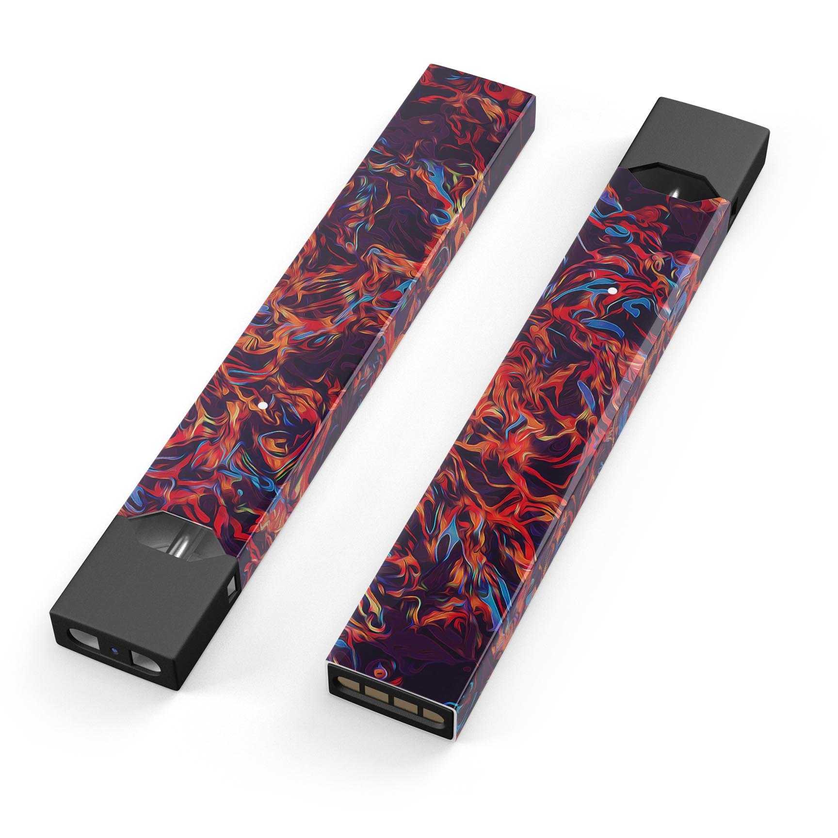 Liquid Abstract Paint Remix V27 skin wrap for JUUL device, featuring vibrant colors and a sleek design.