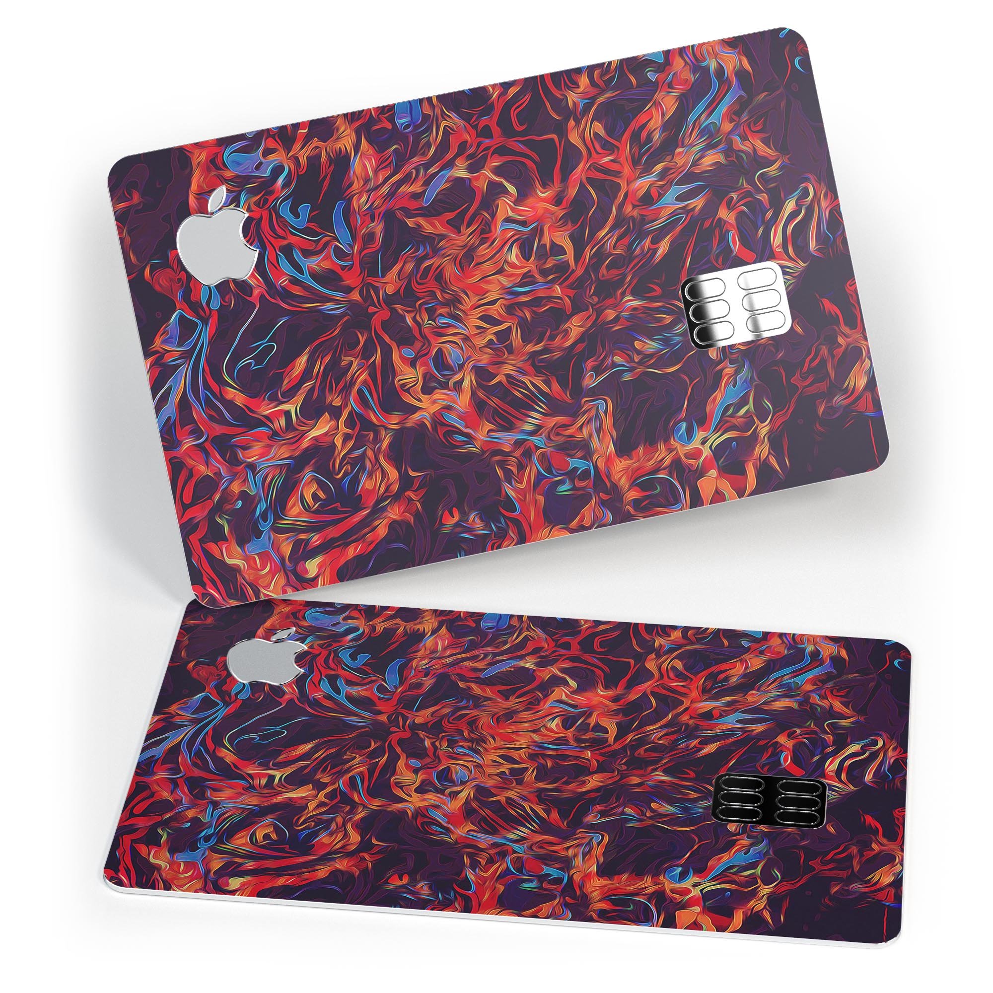 Liquid Abstract Paint Remix V27 skin for Apple Card, showcasing vibrant colors and premium vinyl material.