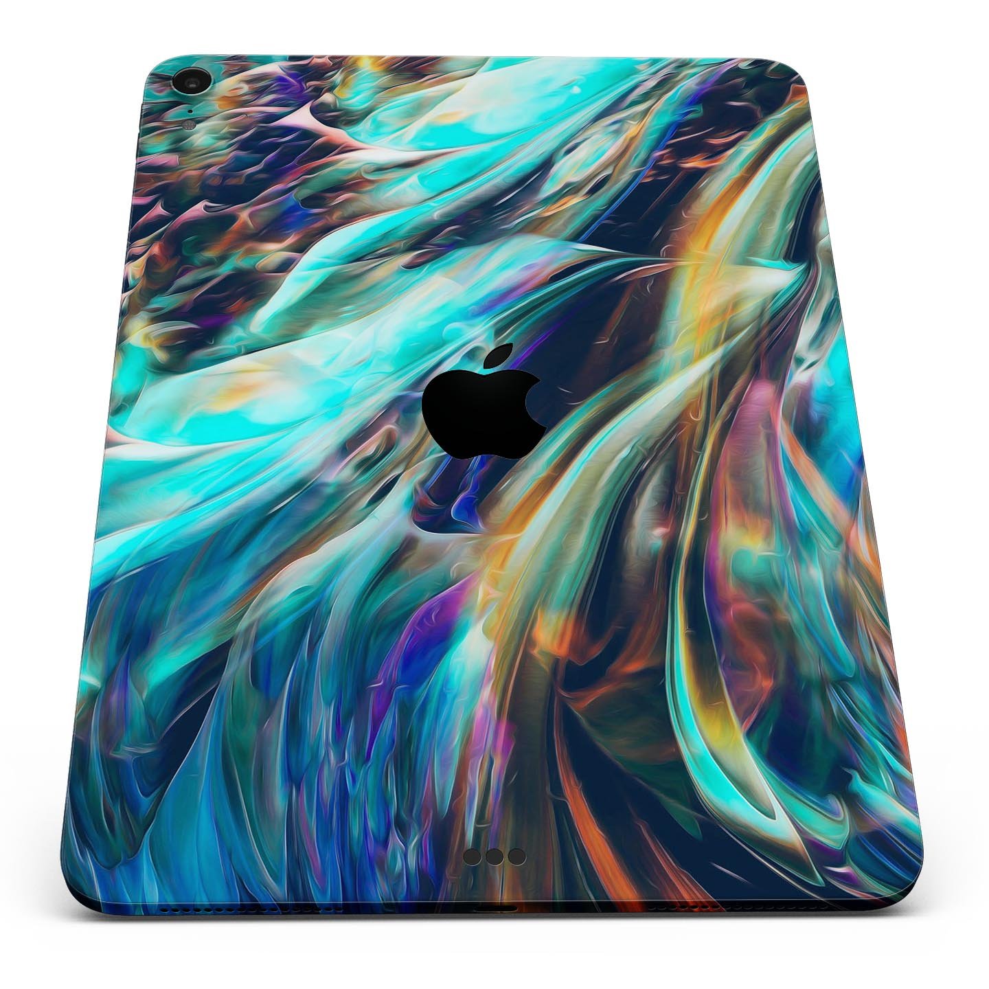 Liquid Abstract Paint Remix V28 full body skin decal for Apple devices, showcasing vibrant colors and a sleek design.