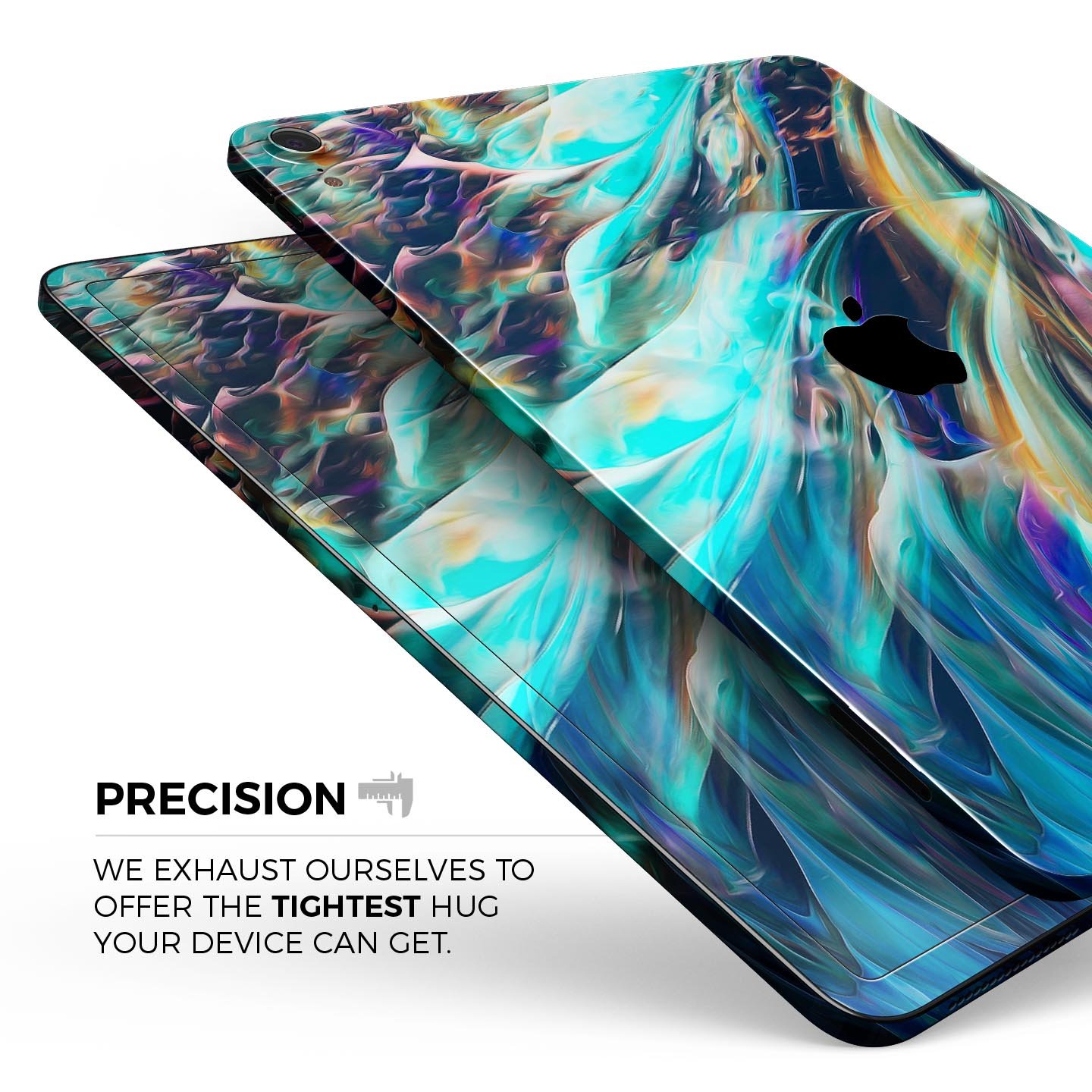 Liquid Abstract Paint Remix V28 full body skin decal for Apple devices, showcasing vibrant colors and a sleek design.