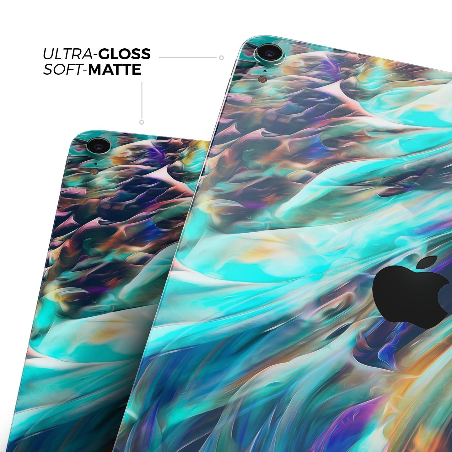 Liquid Abstract Paint Remix V28 full body skin decal for Apple devices, showcasing vibrant colors and a sleek design.