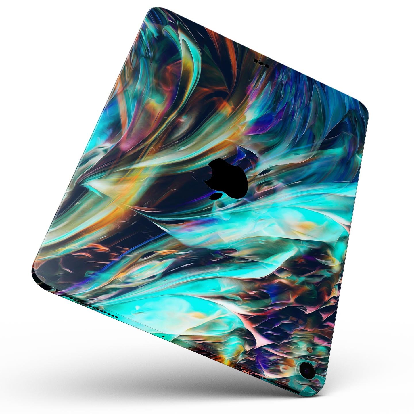 Liquid Abstract Paint Remix V28 full body skin decal for Apple devices, showcasing vibrant colors and a sleek design.