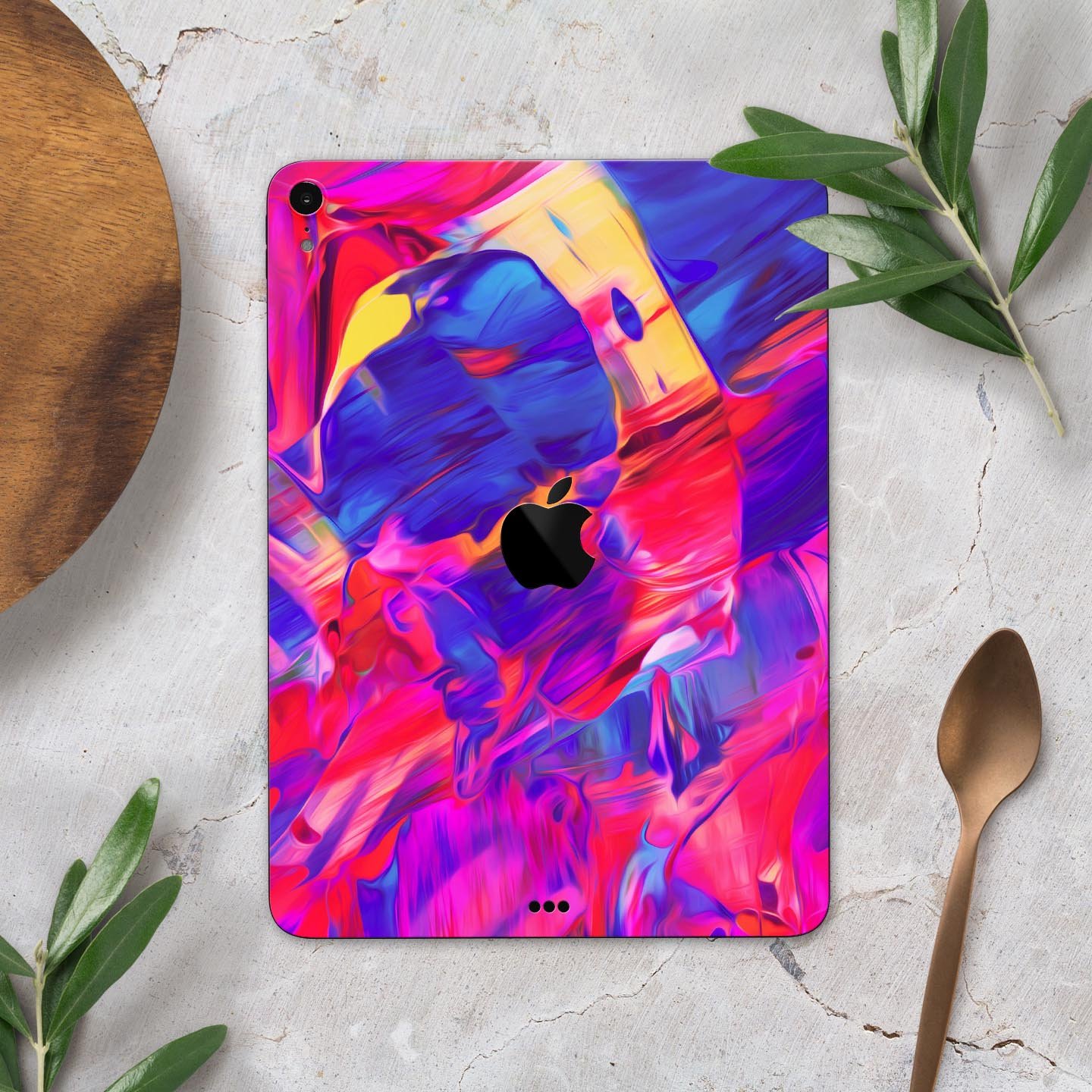 Liquid Abstract Paint Remix V33 full body skin decal for Apple devices, showcasing vibrant colors and a sleek design.