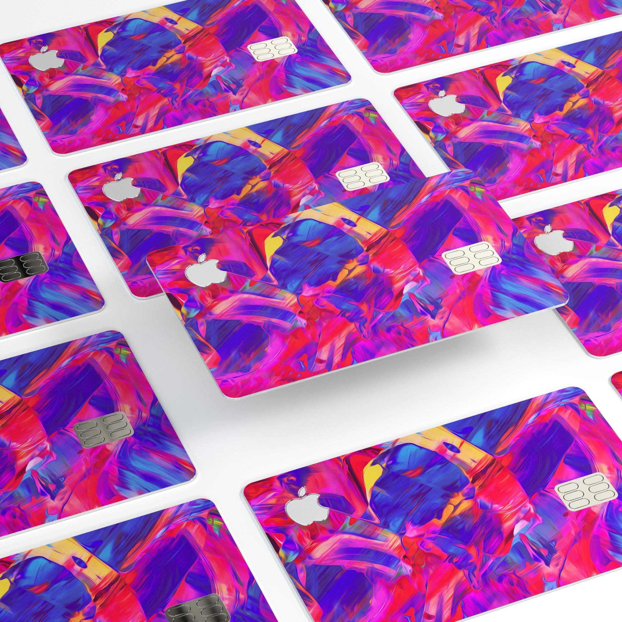 Liquid Abstract Paint Remix V33 skin for Apple Card, showcasing premium vinyl design and protective features.