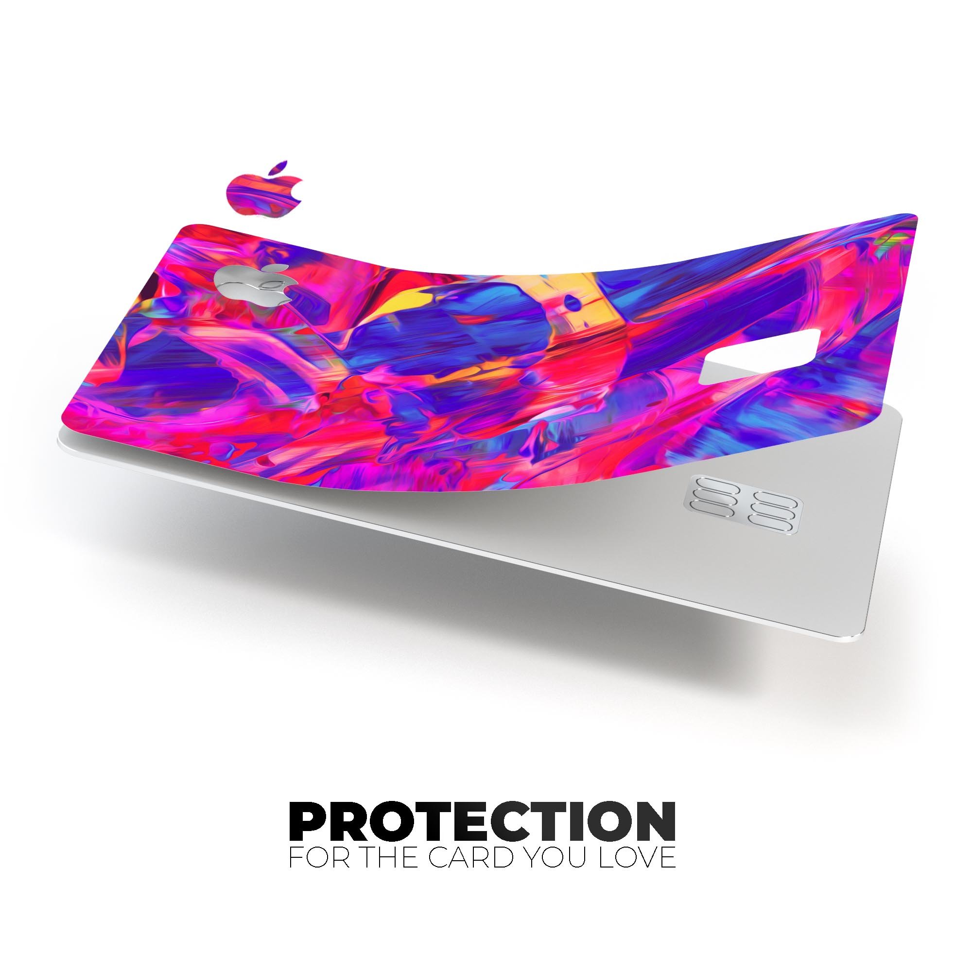 Liquid Abstract Paint Remix V33 skin for Apple Card, showcasing premium vinyl design and protective features.