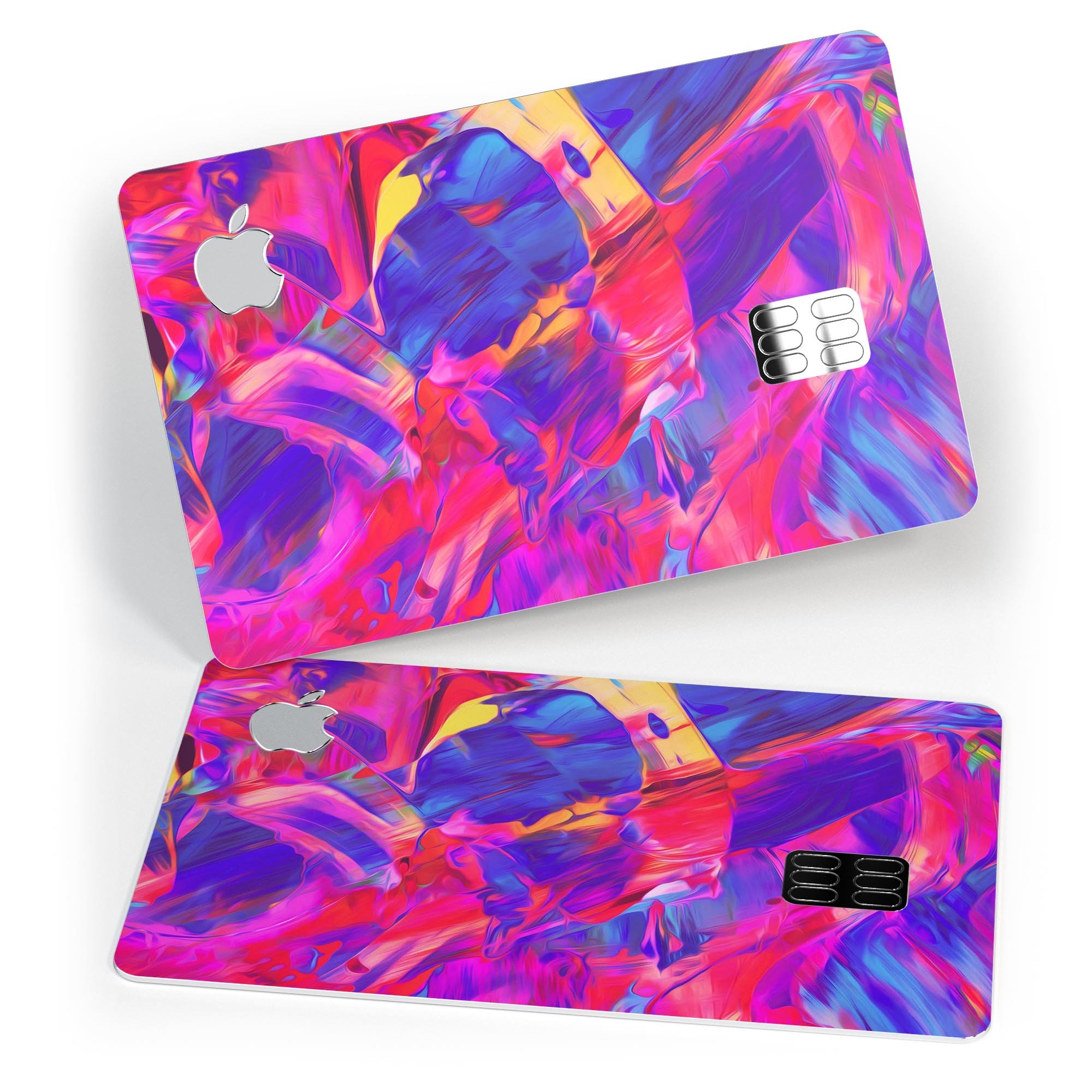 Liquid Abstract Paint Remix V33 skin for Apple Card, showcasing premium vinyl design and protective features.