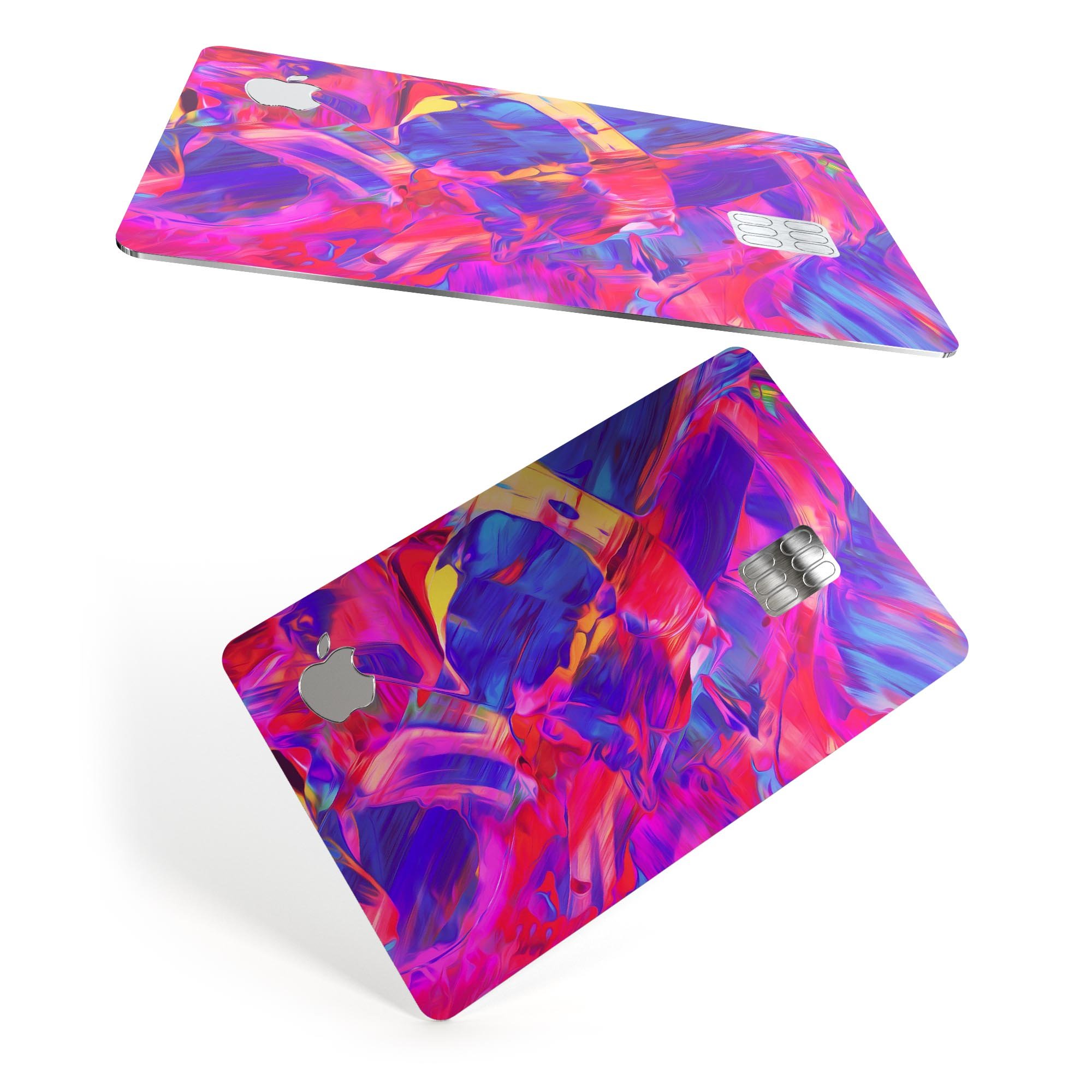 Liquid Abstract Paint Remix V33 skin for Apple Card, showcasing premium vinyl design and protective features.