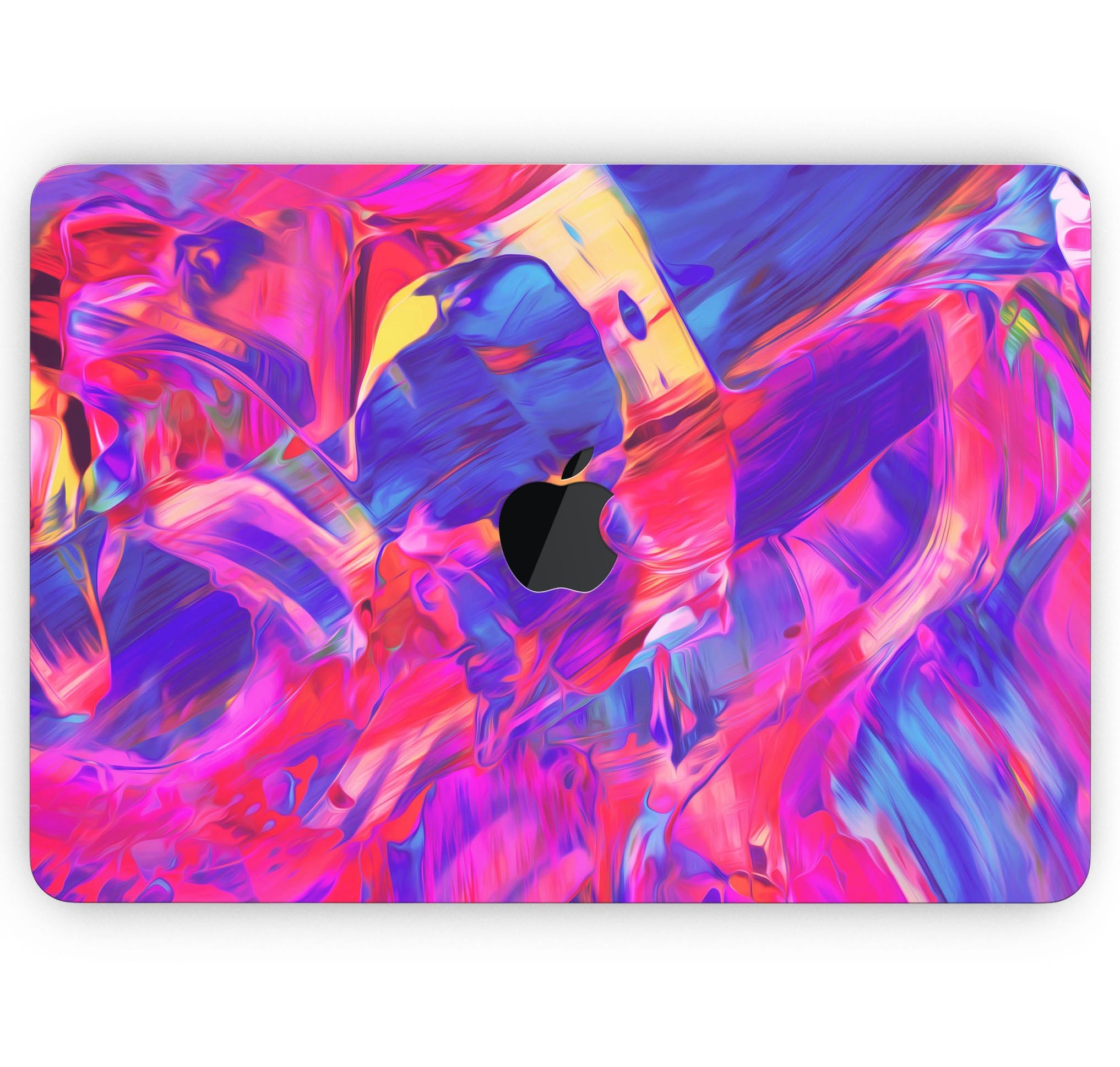 Liquid Abstract Paint Remix V33 skin decal wrap kit for MacBook, showcasing vibrant colors and a sleek design.