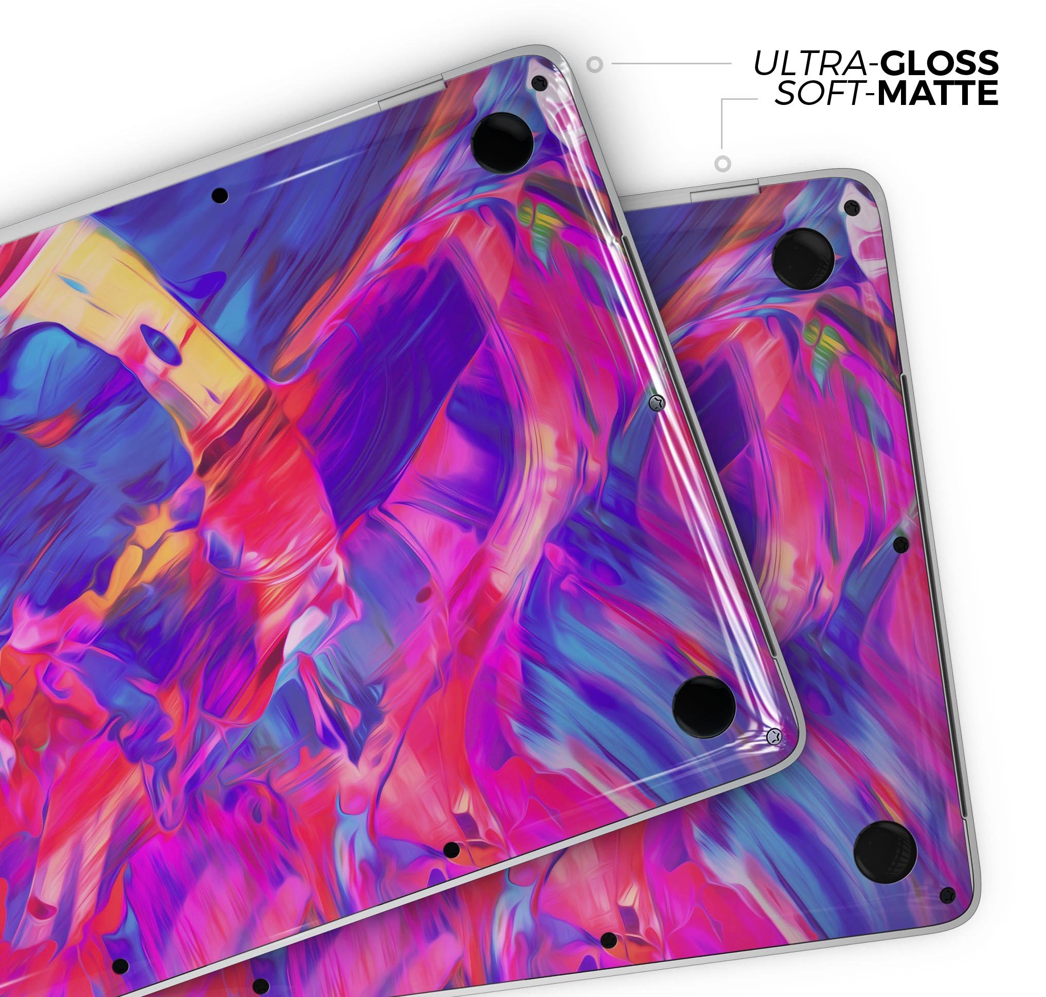 Liquid Abstract Paint Remix V33 skin decal wrap kit for MacBook, showcasing vibrant colors and a sleek design.