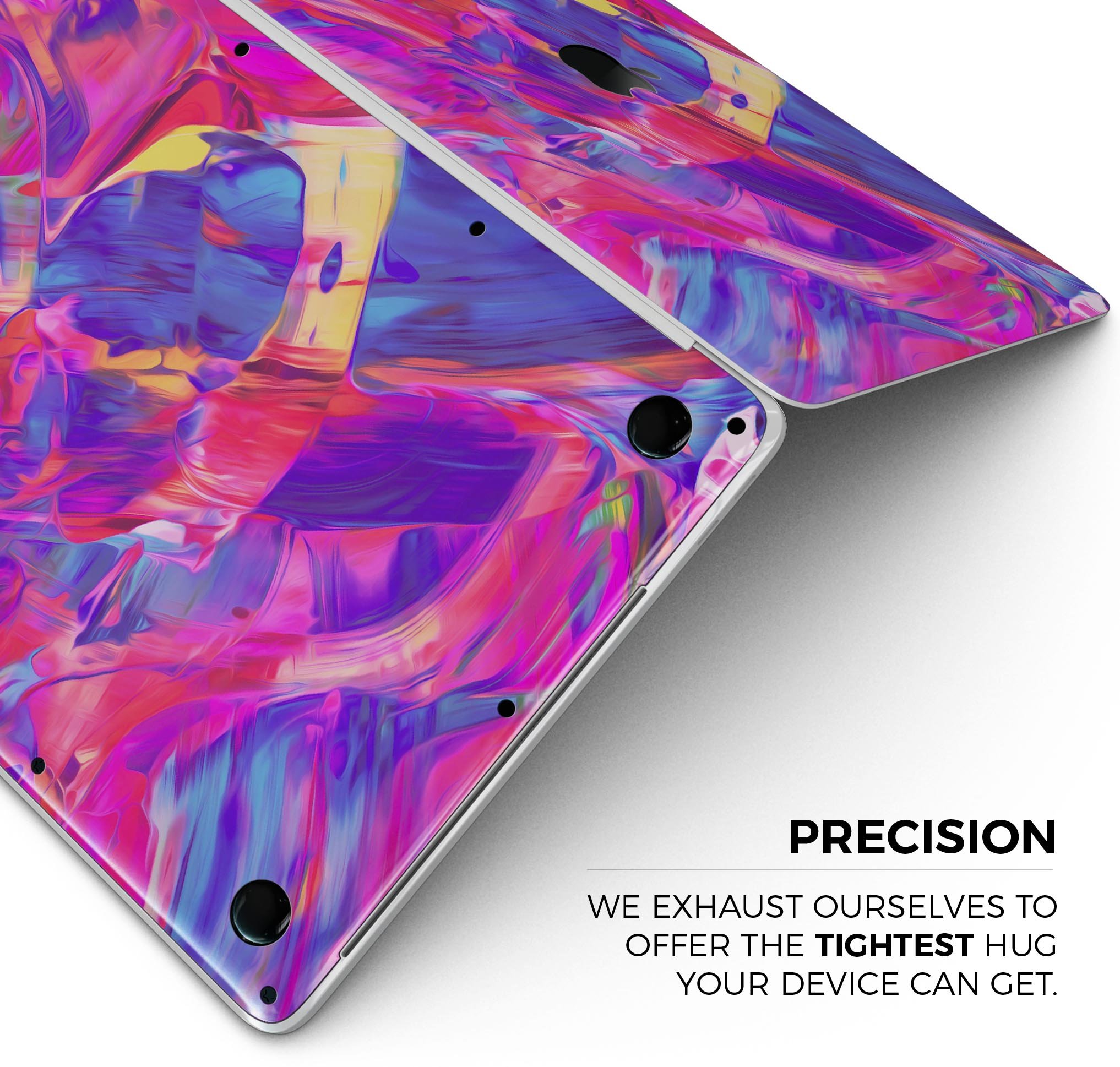 Liquid Abstract Paint Remix V33 skin decal wrap kit for MacBook, showcasing vibrant colors and a sleek design.