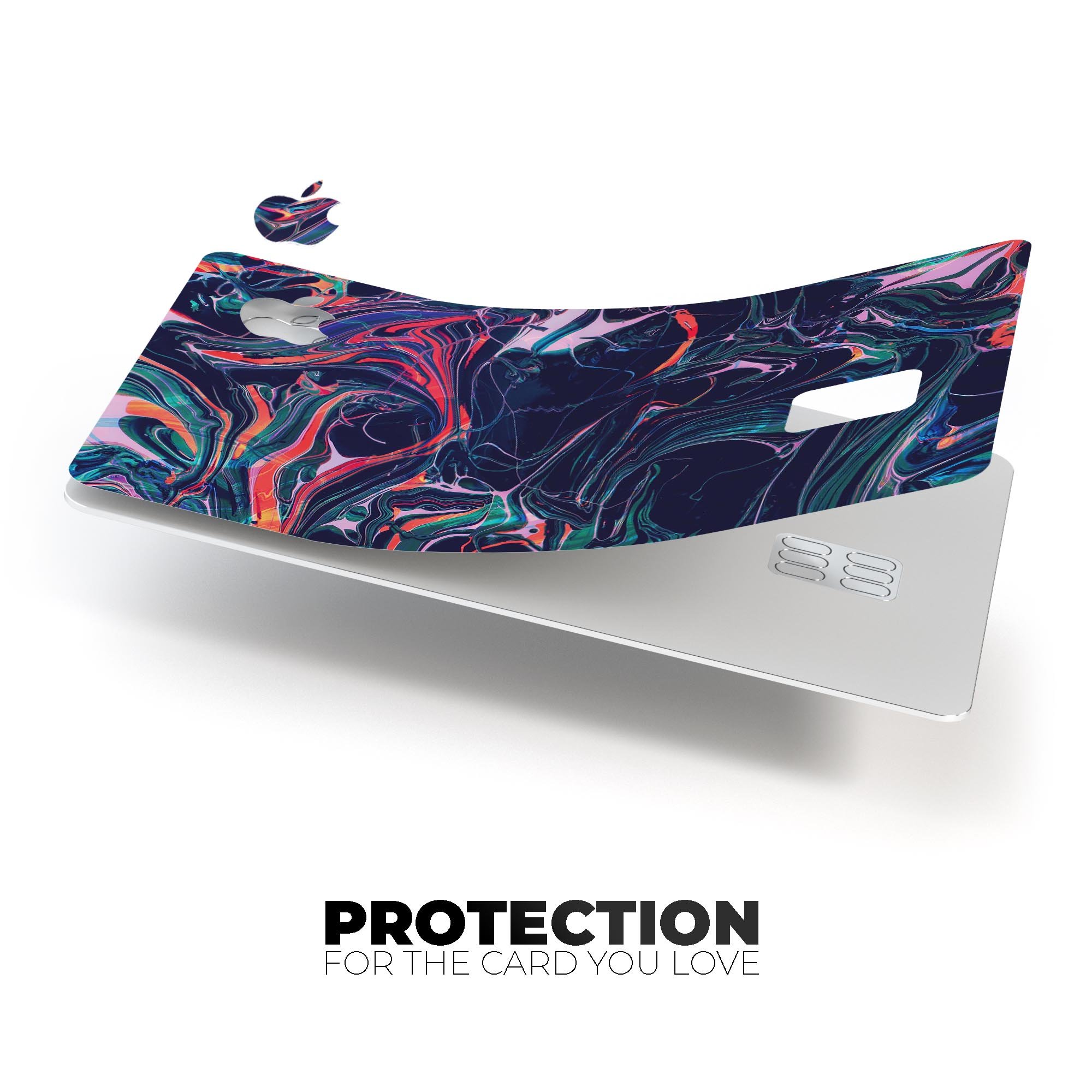 Liquid Abstract Paint Remix V30 skin for Apple Card, showcasing premium vinyl design with bubble-free installation.