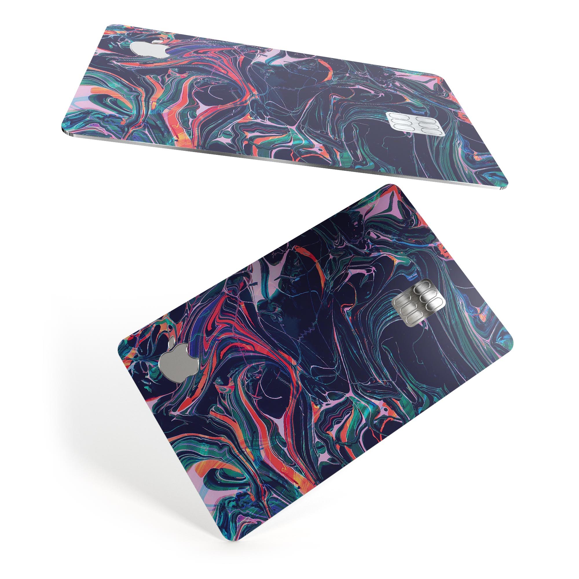 Liquid Abstract Paint Remix V30 skin for Apple Card, showcasing premium vinyl design with bubble-free installation.