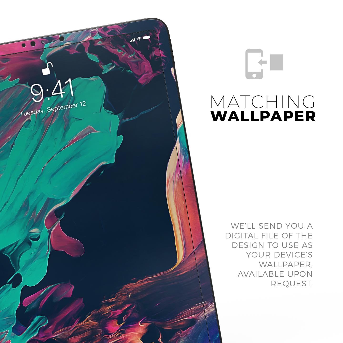 Liquid Abstract Paint Remix V31 full body skin decal for Apple devices, showcasing vibrant abstract design and premium 3M material.