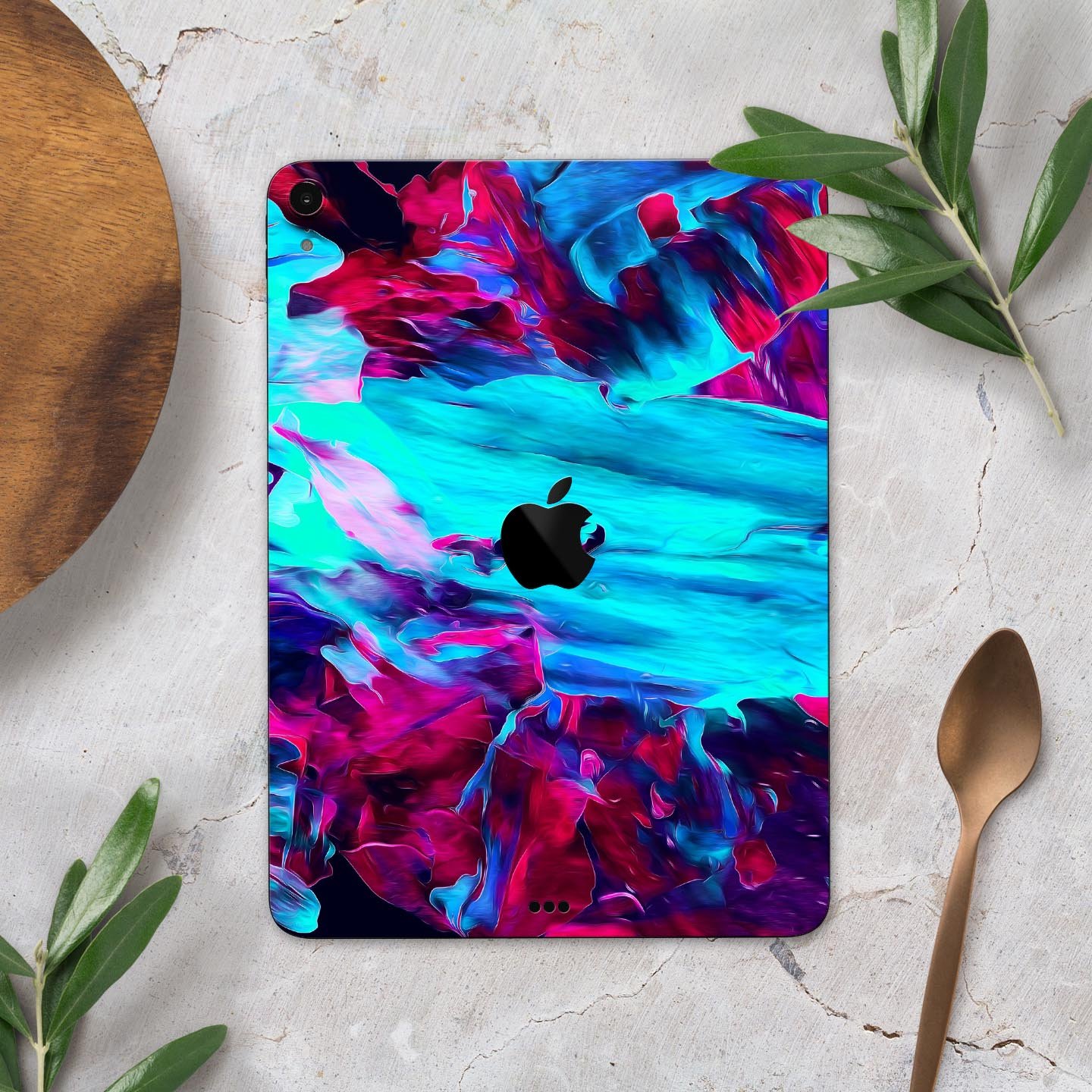 Liquid Abstract Paint Remix V32 full body skin decal for Apple devices, showcasing vibrant abstract design and premium 3M material.