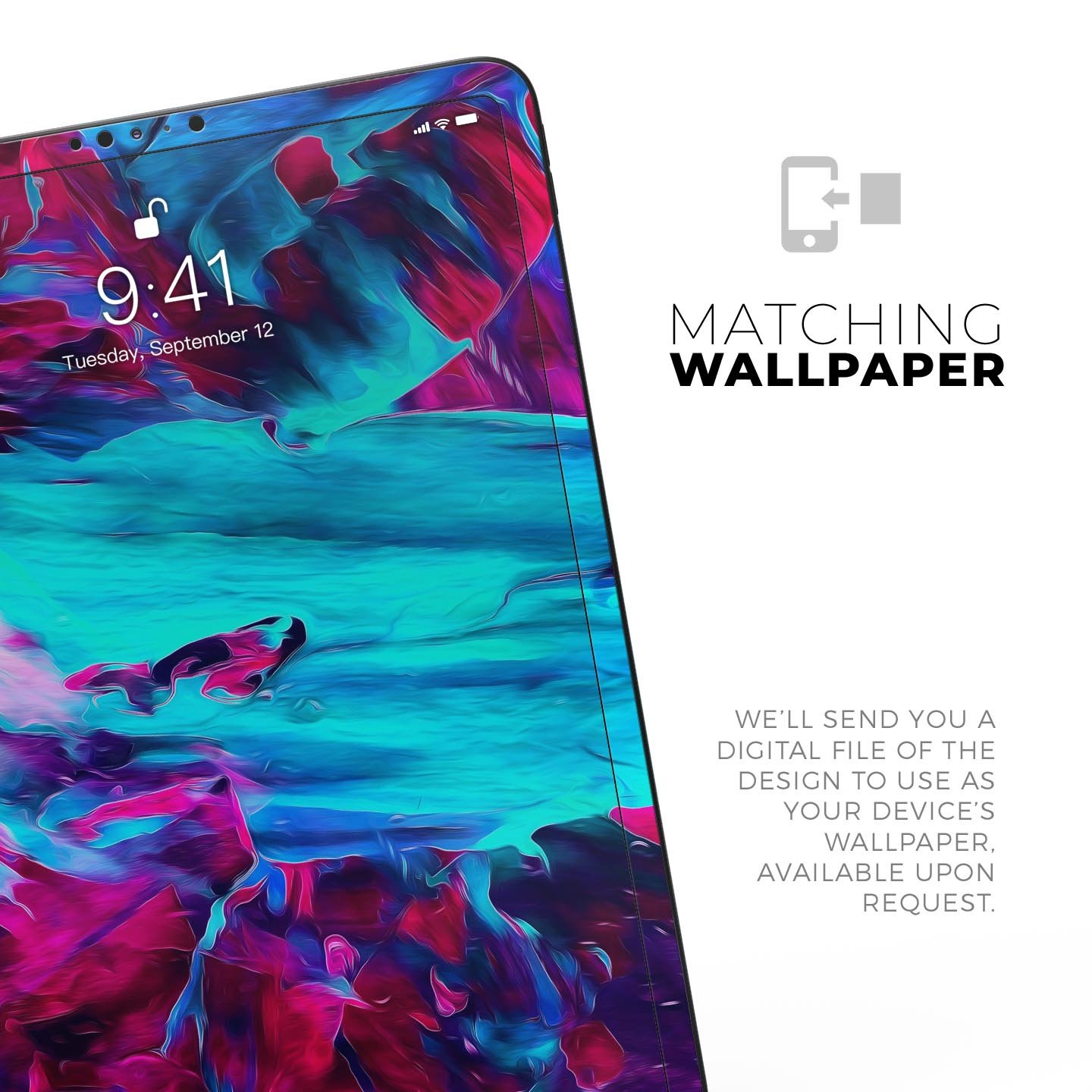 Liquid Abstract Paint Remix V32 full body skin decal for Apple devices, showcasing vibrant abstract design and premium 3M material.