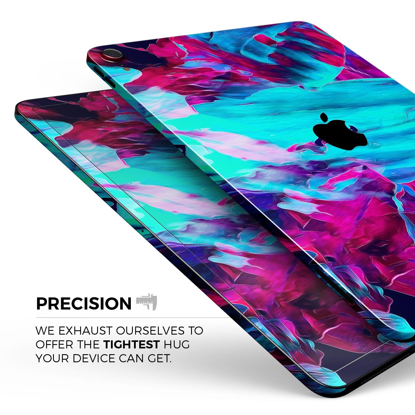 Liquid Abstract Paint Remix V32 full body skin decal for Apple devices, showcasing vibrant abstract design and premium 3M material.