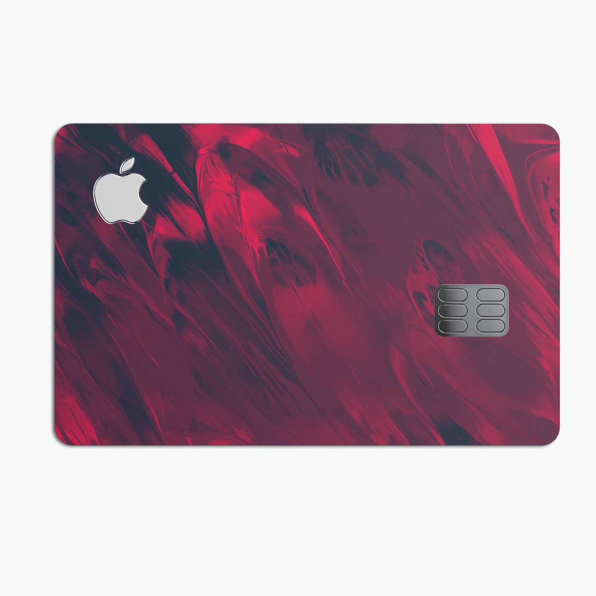 Liquid Abstract Paint Remix V34 skin for Apple Card, showcasing vibrant colors and premium vinyl material.