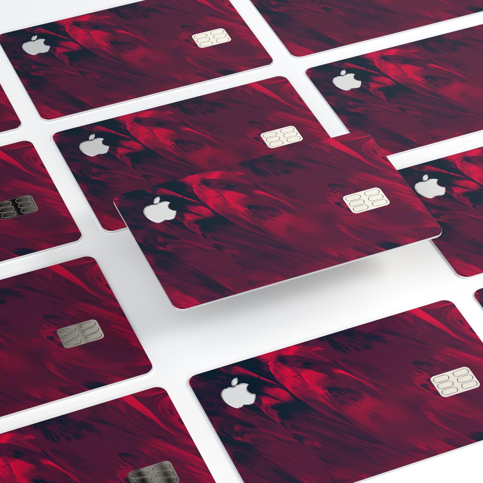 Liquid Abstract Paint Remix V34 skin for Apple Card, showcasing vibrant colors and premium vinyl material.