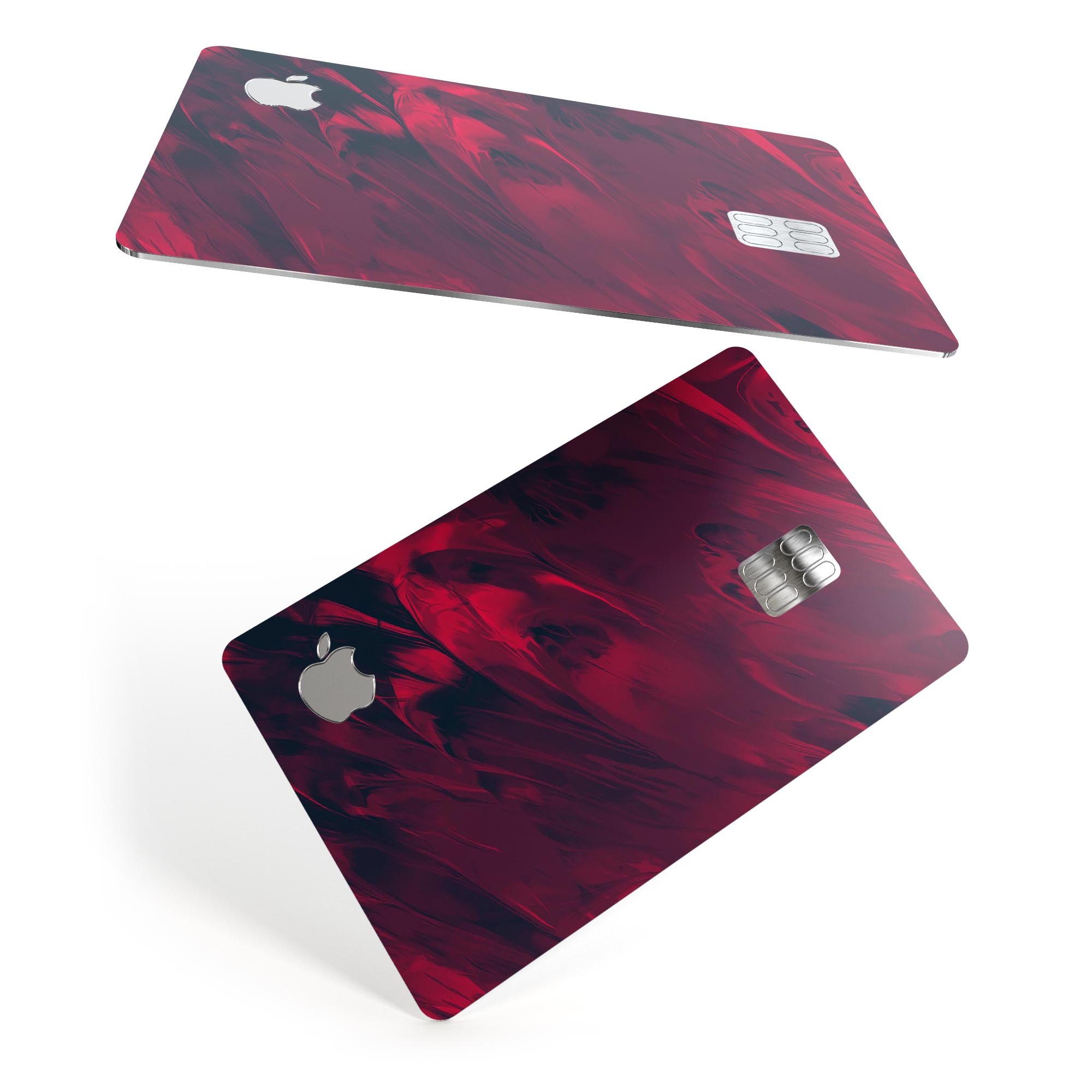 Liquid Abstract Paint Remix V34 skin for Apple Card, showcasing vibrant colors and premium vinyl material.