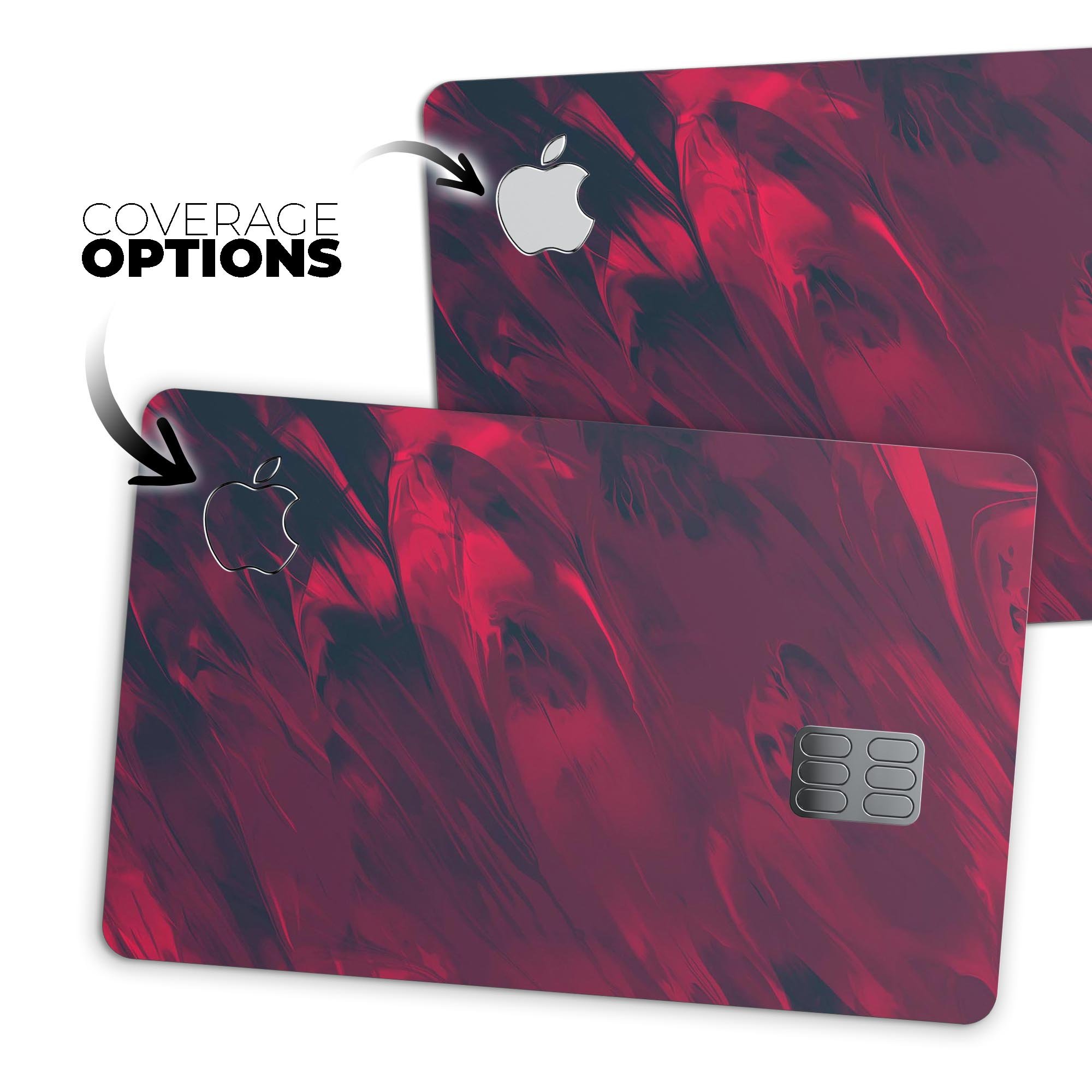 Liquid Abstract Paint Remix V34 skin for Apple Card, showcasing vibrant colors and premium vinyl material.